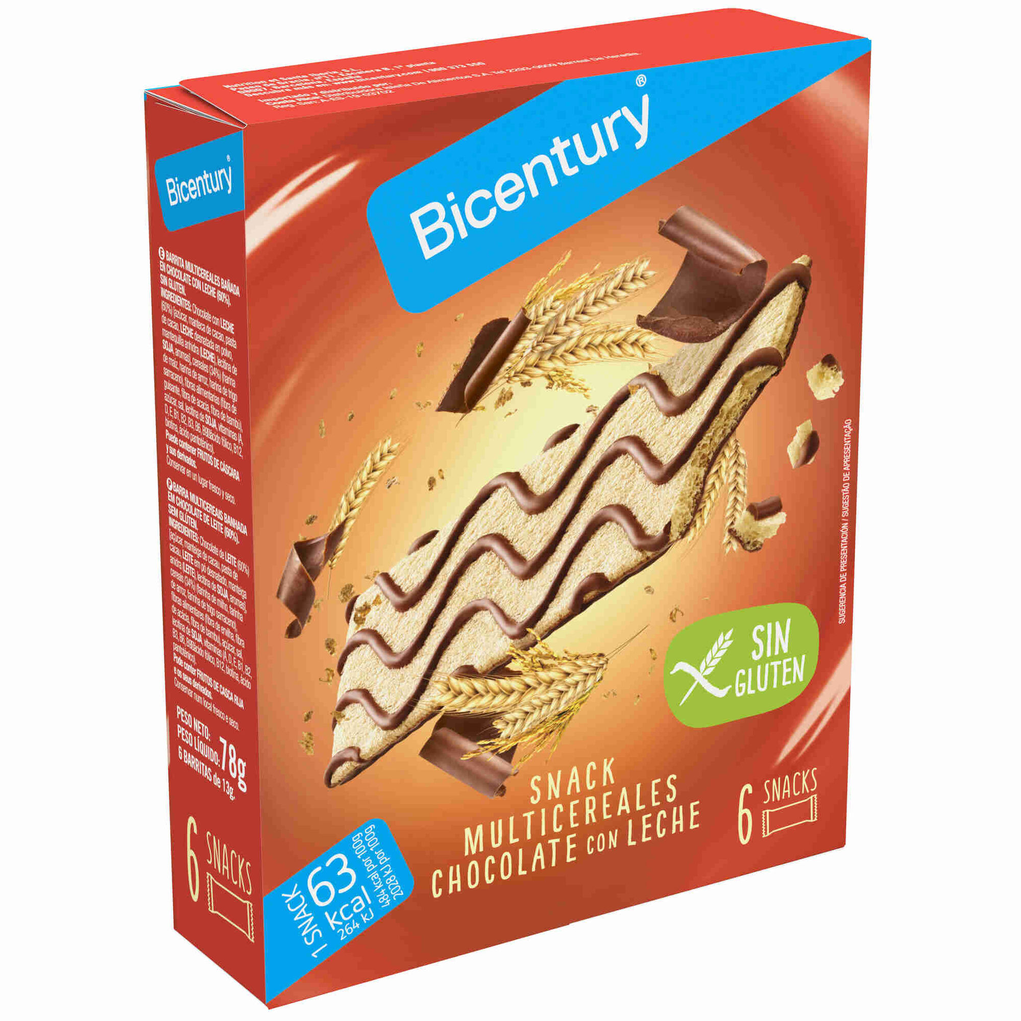 Barras de Cereais Multicereais Chocolate de Leite Sarialis sem Glúten