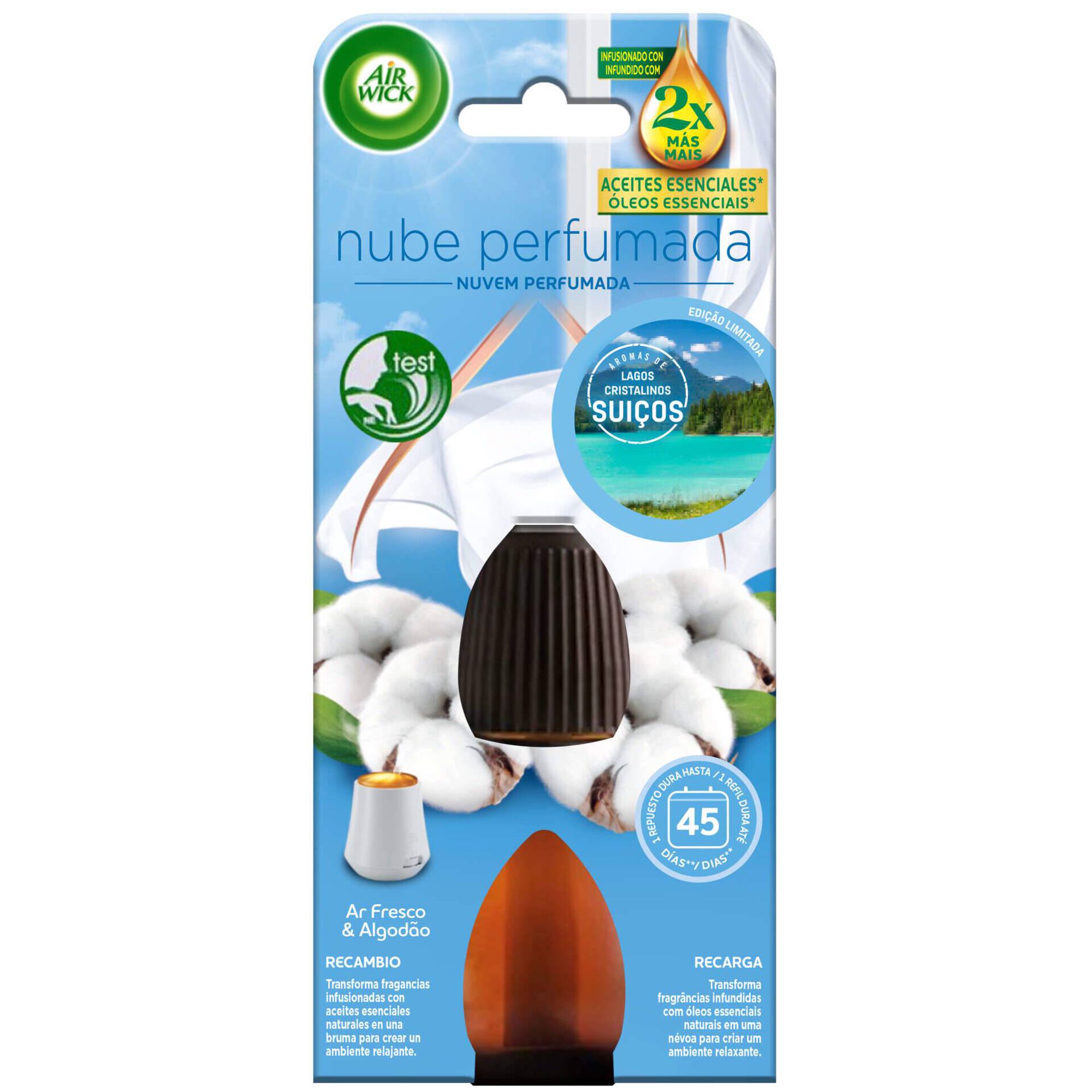 Ambientador Recarga Essential Mist Lagos Sui&ccedil;os Air Wick