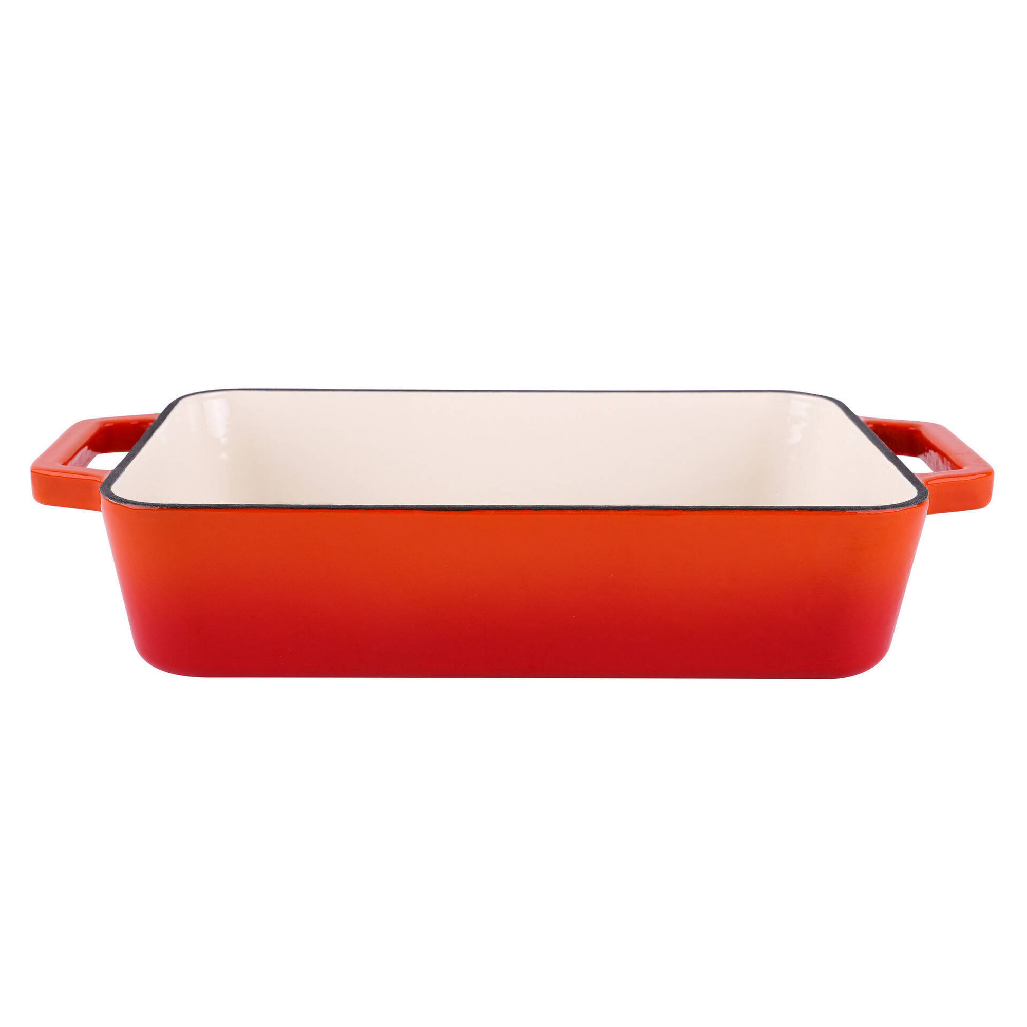 Assadeira Ferro Fundido 37x20cm Laranja