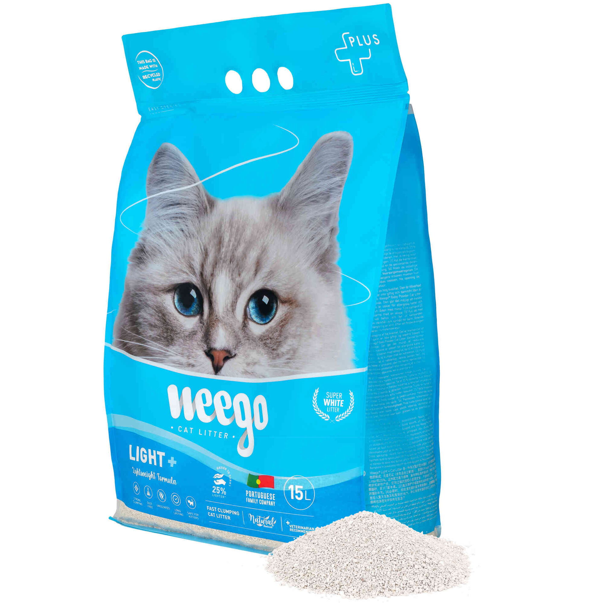 Areia Aglomerante Litter Light Weego