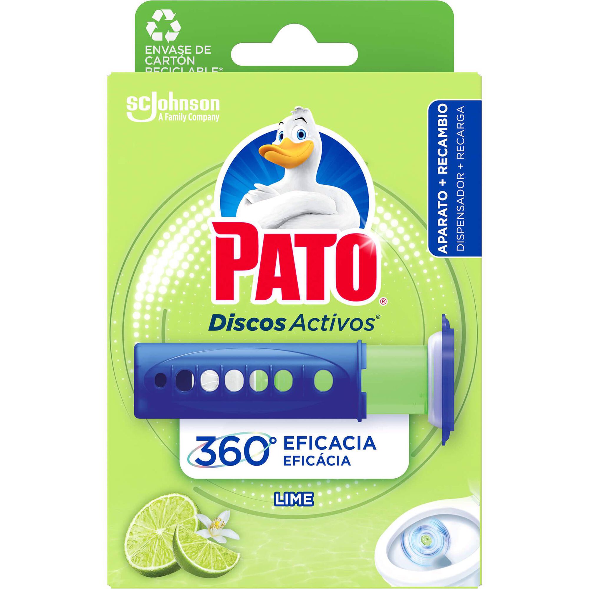 Discos Sanitários Ativos Gel Dispensador + Recargas Lima