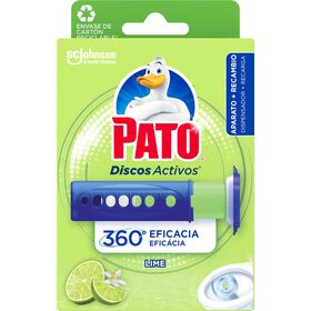 Discos Sanit&aacute;rios Ativos Gel Dispensador + Recargas Lima Pato