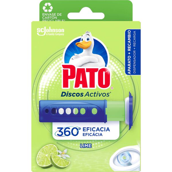 Discos Sanitários Ativos Gel Dispensador + Recargas Lima Pato