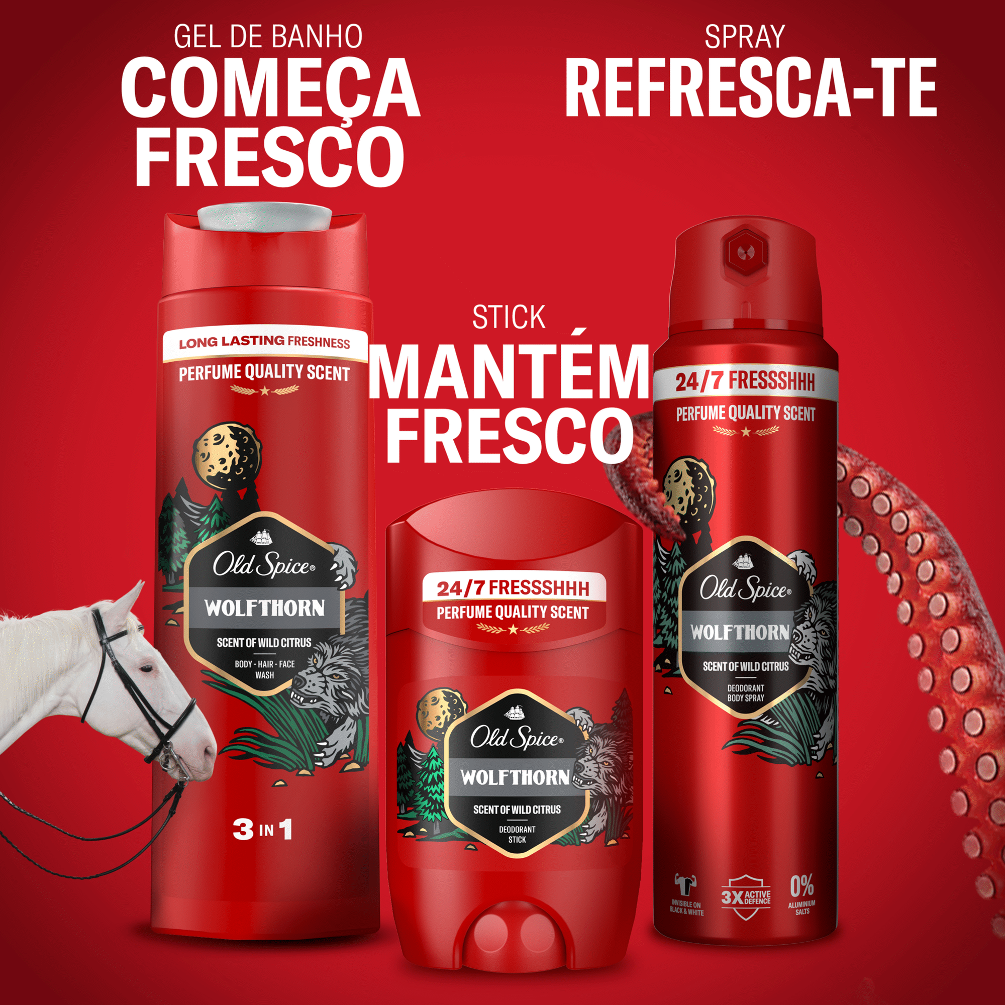 Gel de Banho 3 em 1 Wolfthorn Old Spice