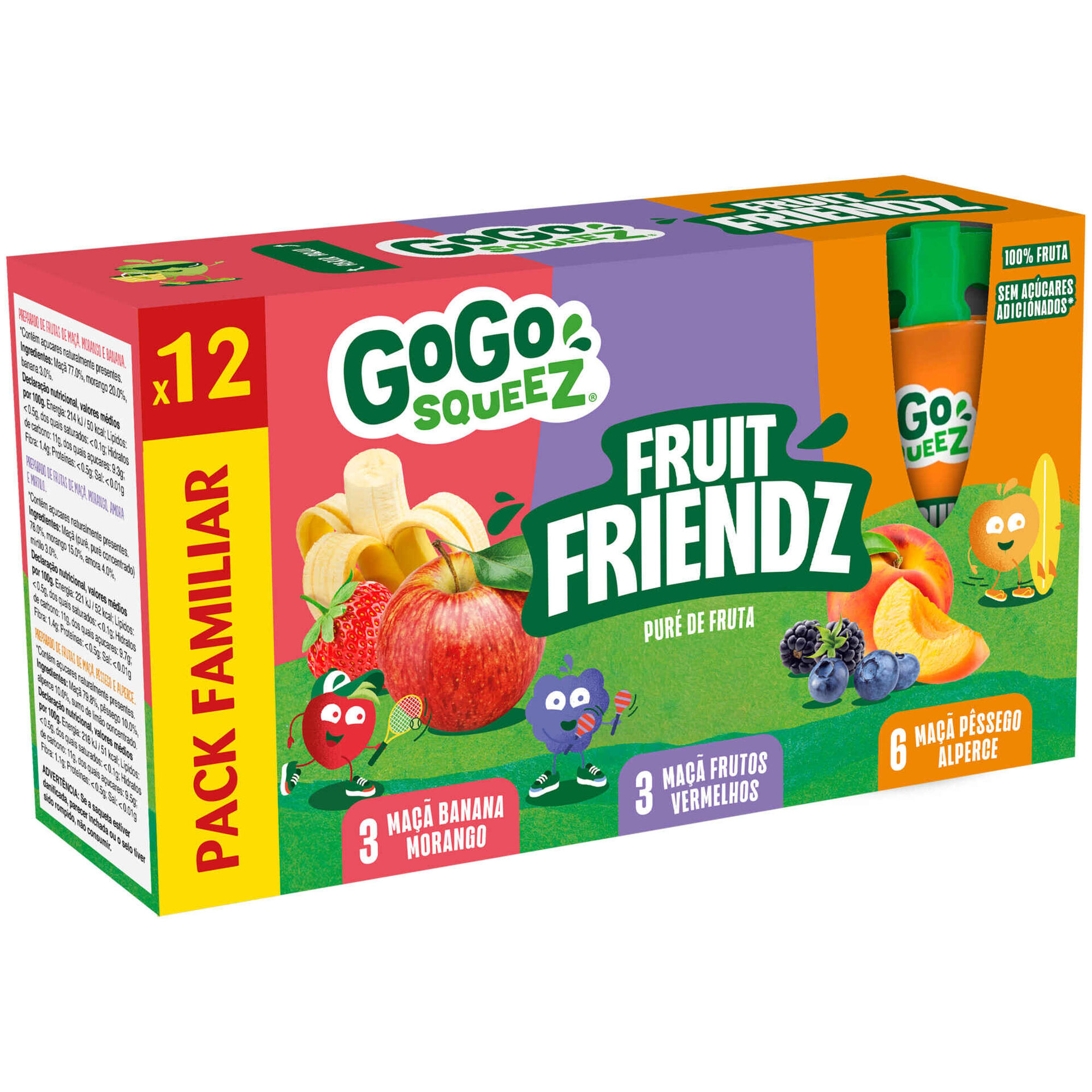 Pack Saquetas de Fruta Fruit Friendz GoGo squeeZ