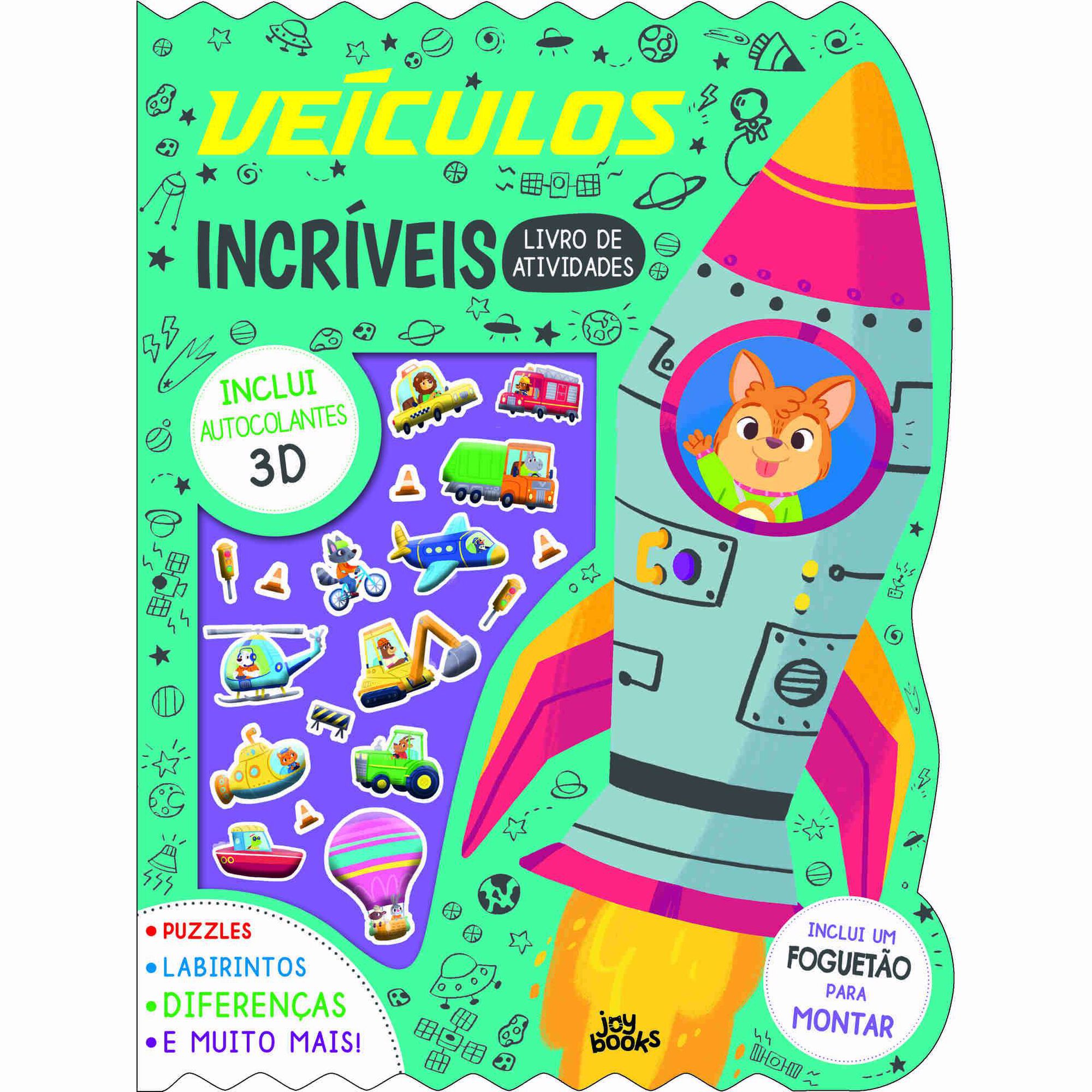 Veículos Incríveis - Livro de atividades