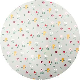 Individual Redondo 38cm Verde Flores Rustic Country Kasa