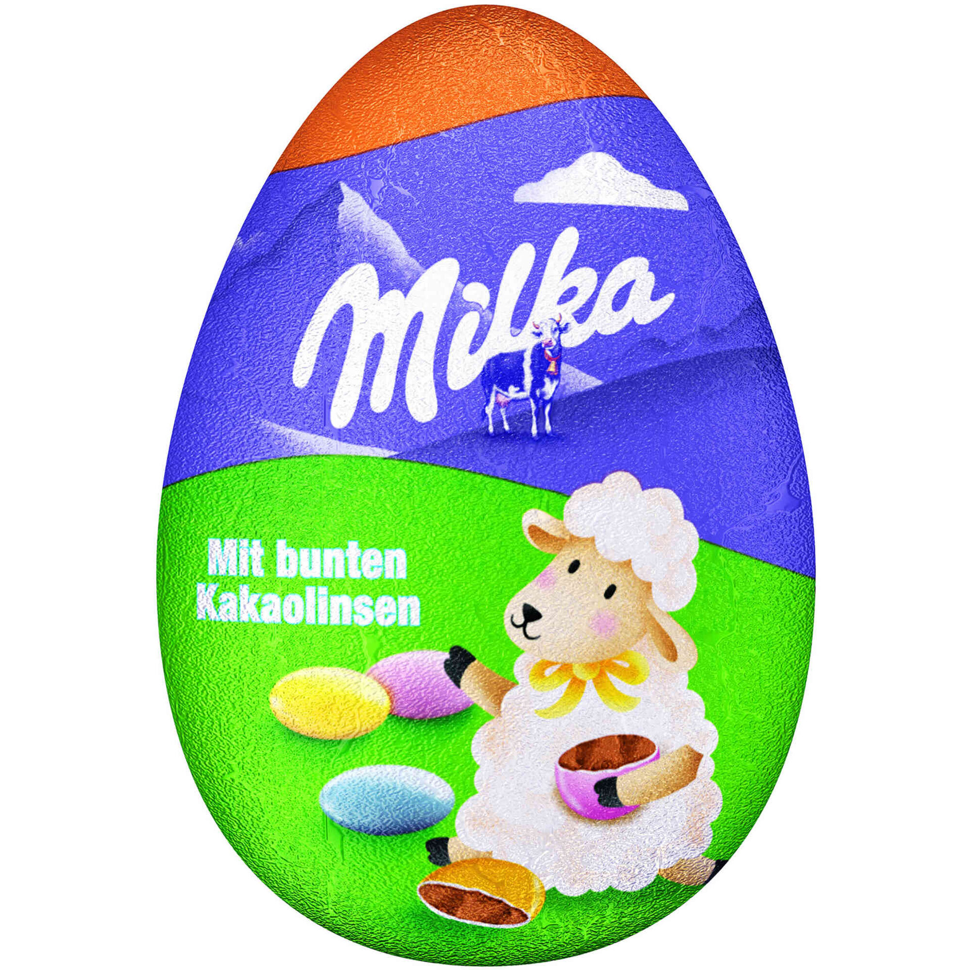 Ovo Chocolate de Leite com Drageias Milka