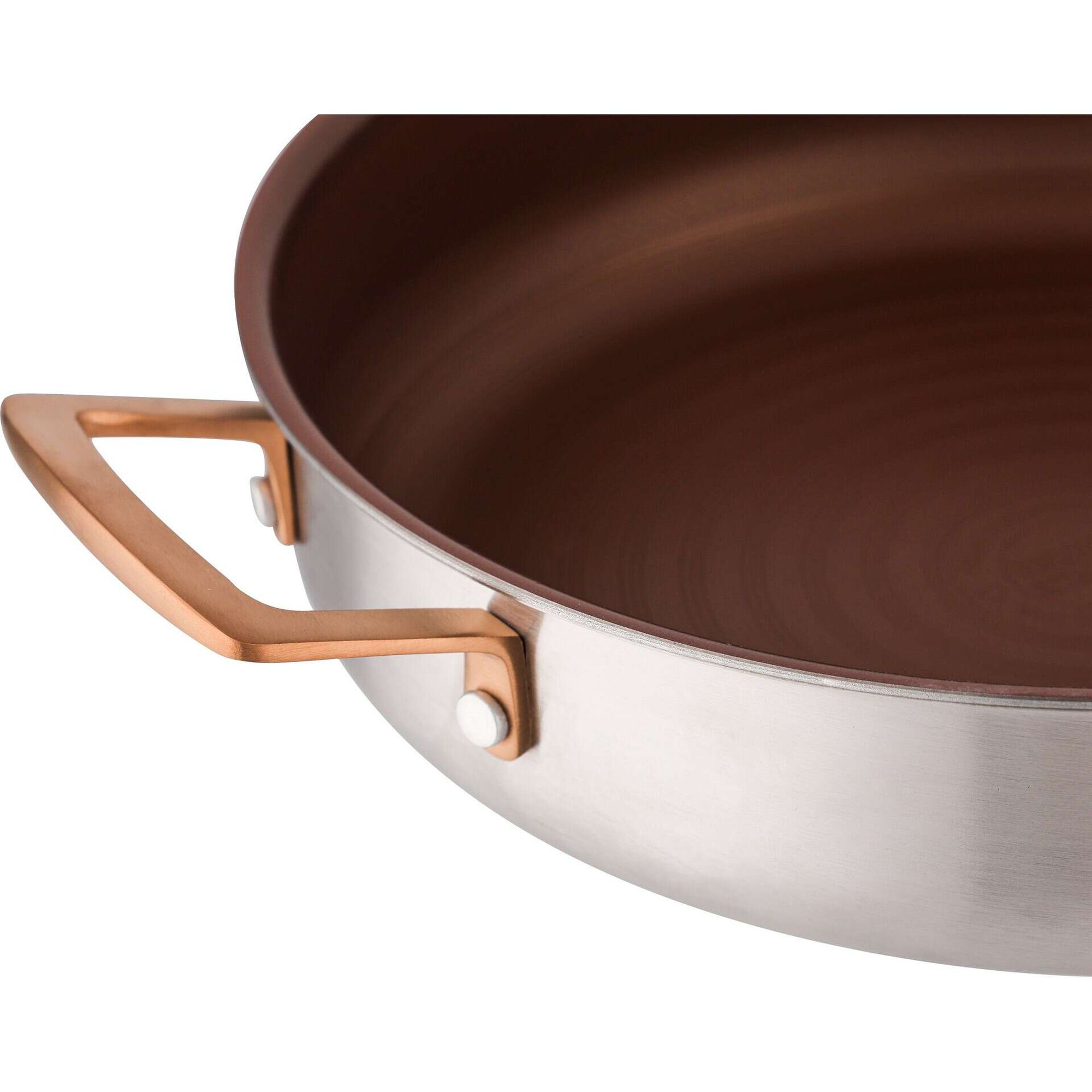 Caçarola Baixa Aço Inoxidável 28cm Camada Tripla