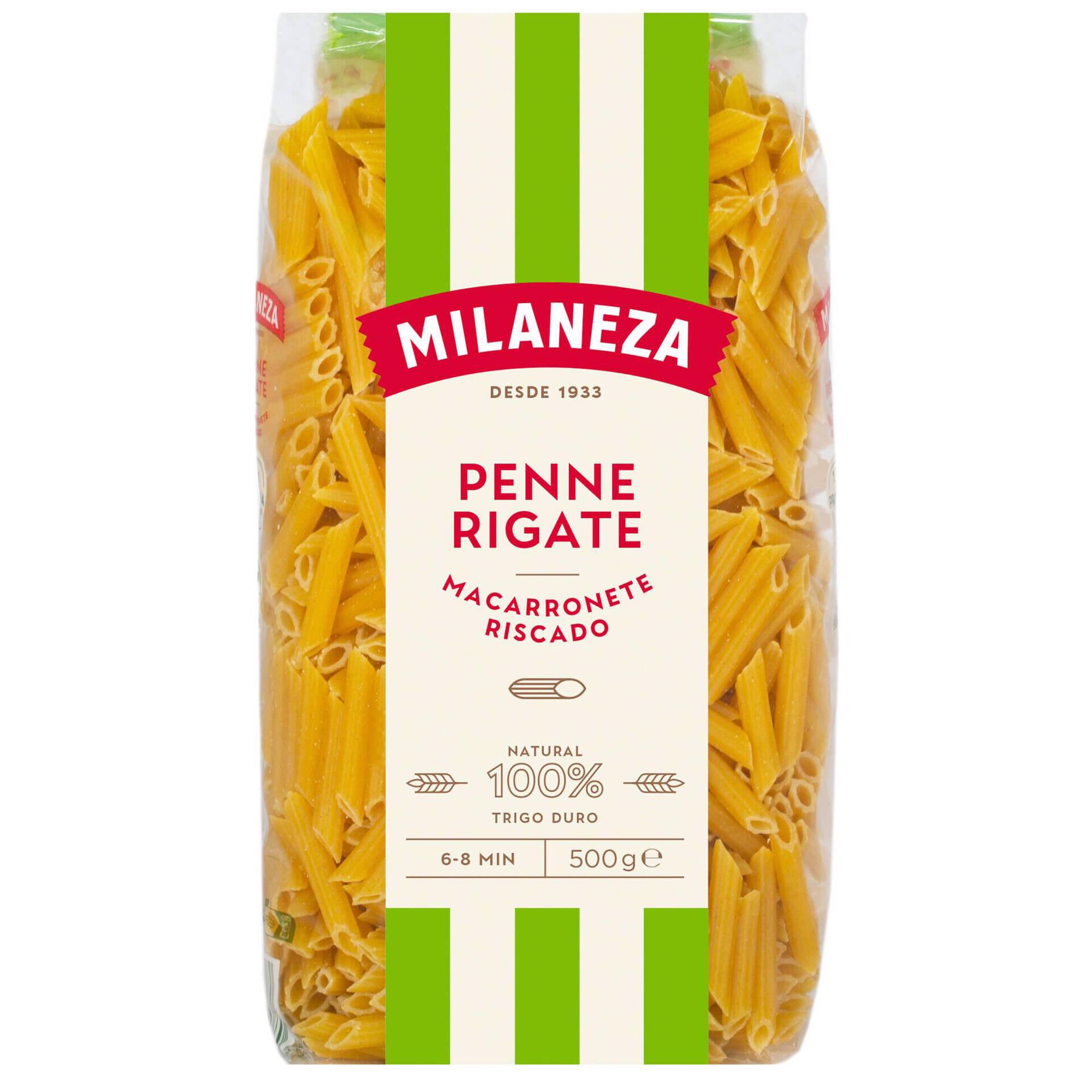 Massa Macarronete Penne Riscado Milaneza
