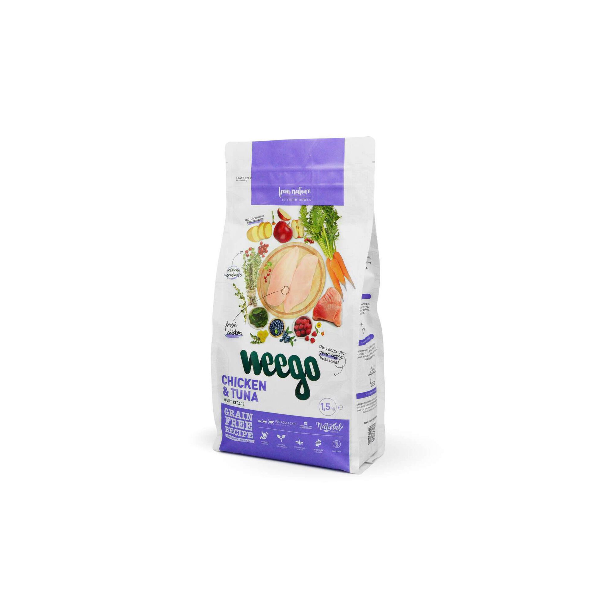 Ra&ccedil;&atilde;o para Gato Adulto Frango e Atum Weego