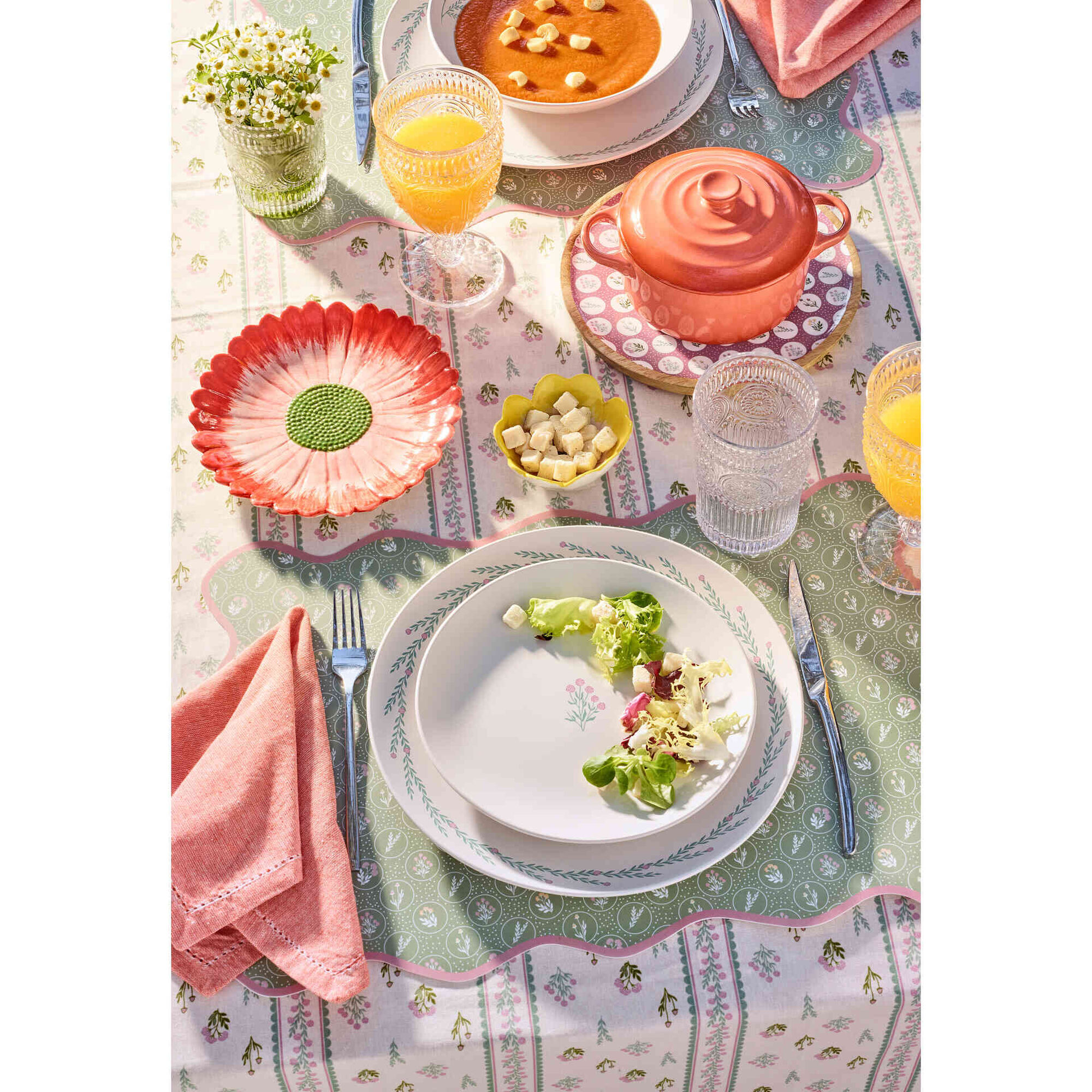 C&aacute;lice 35cl Flores Transparente Kasa