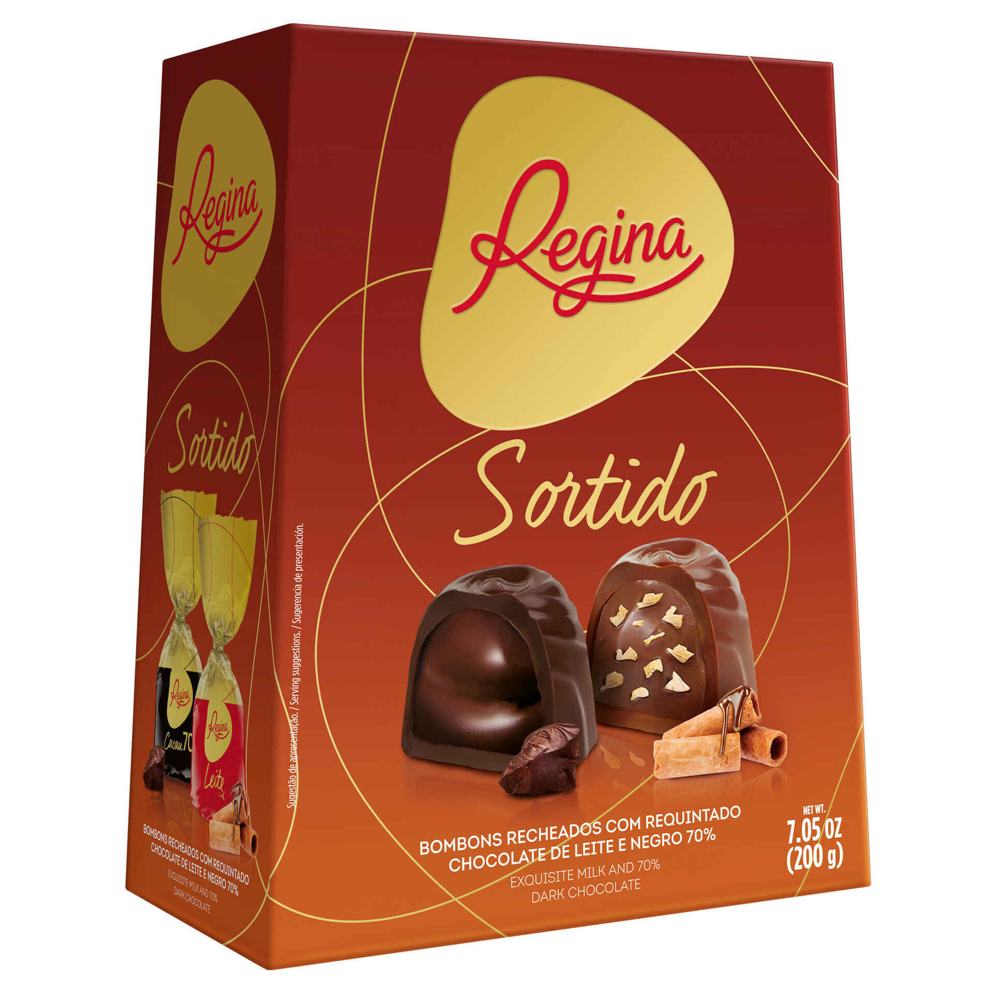 Bombons de Chocolate Negro e Chocolate de Leite Sortido