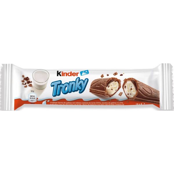 Snack Chocolate e Bolacha Tronky Kinder