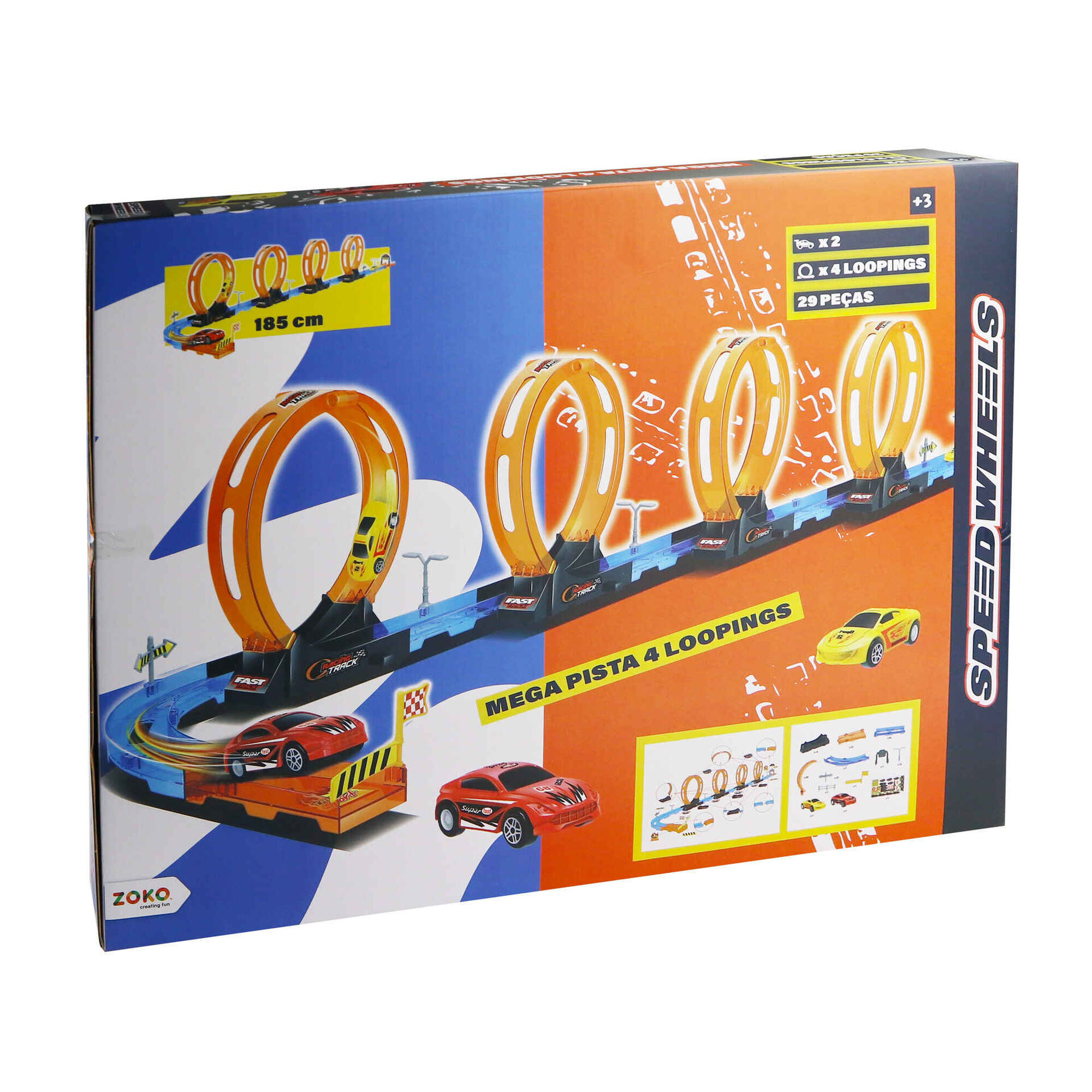 Mega Pista com 4 Loopings Mega Pista com 4 Loopings