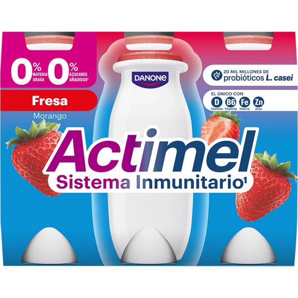 Iogurte Líquido Magro Defesas Morango Actimel Danone