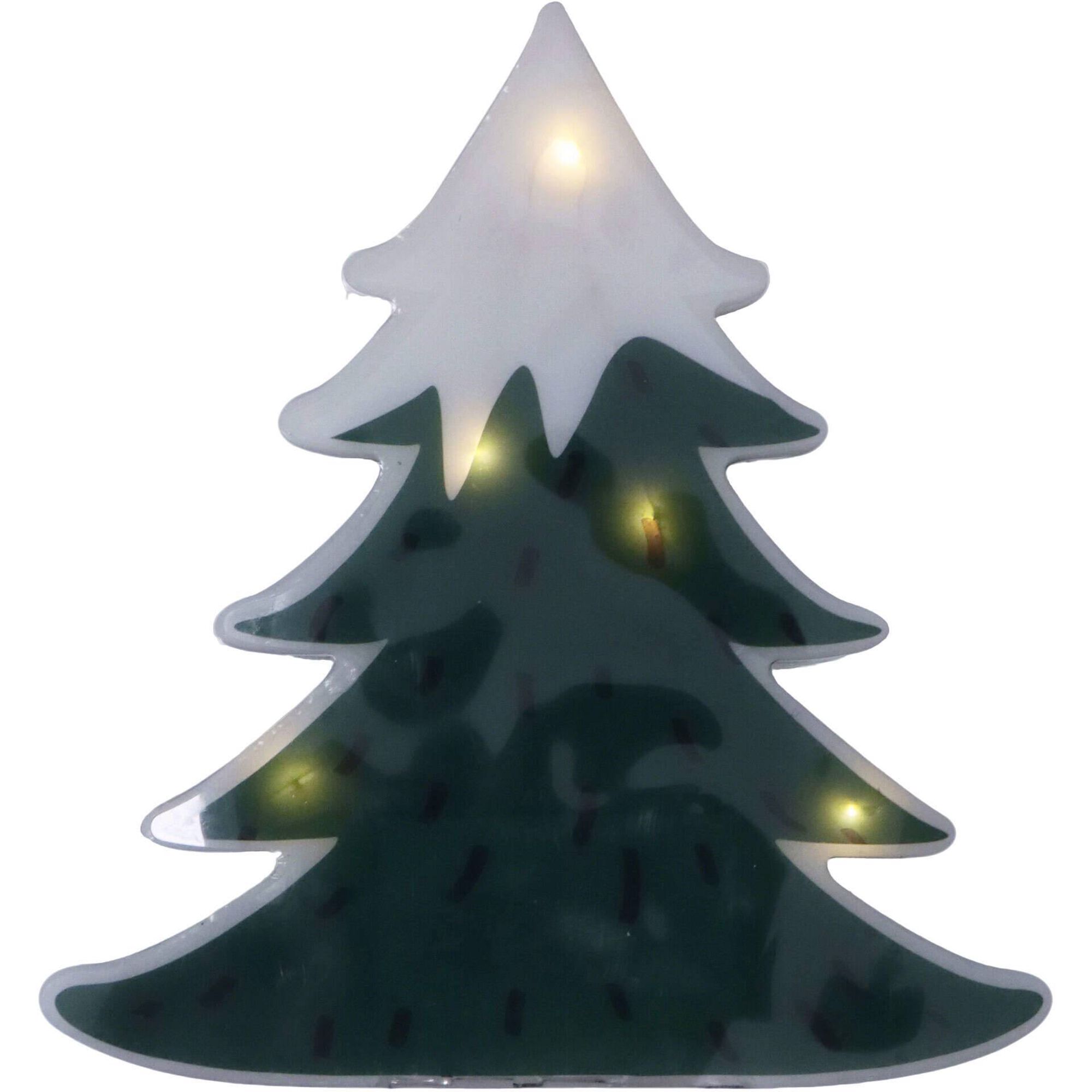 Árvore Sticker de Janela com Luz