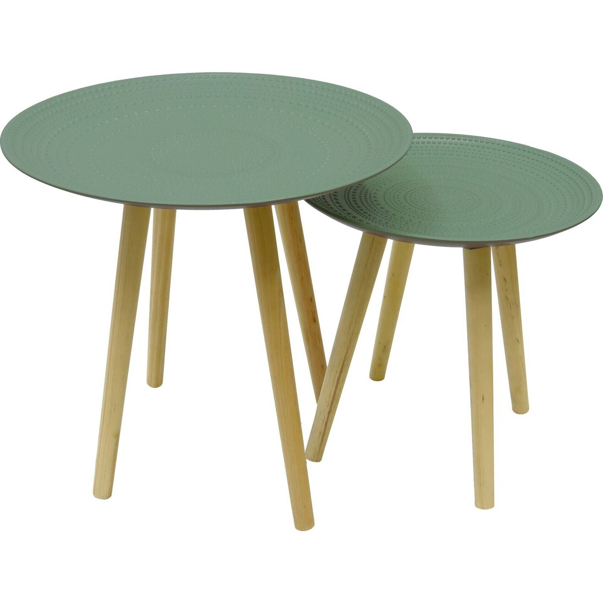Conjunto 2 Mesas Droplet Verde