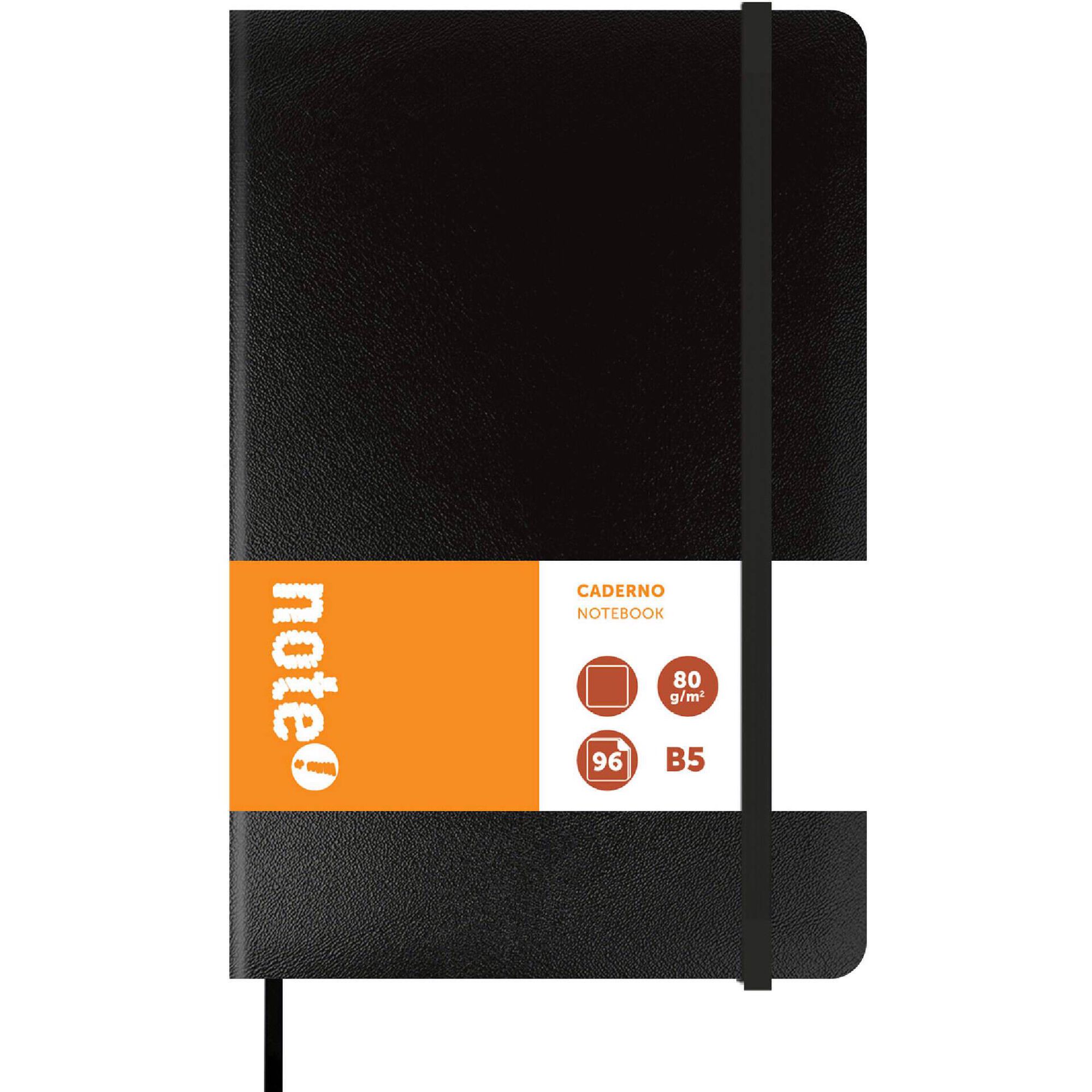 Caderno Agrafado B5 com Elástico Liso