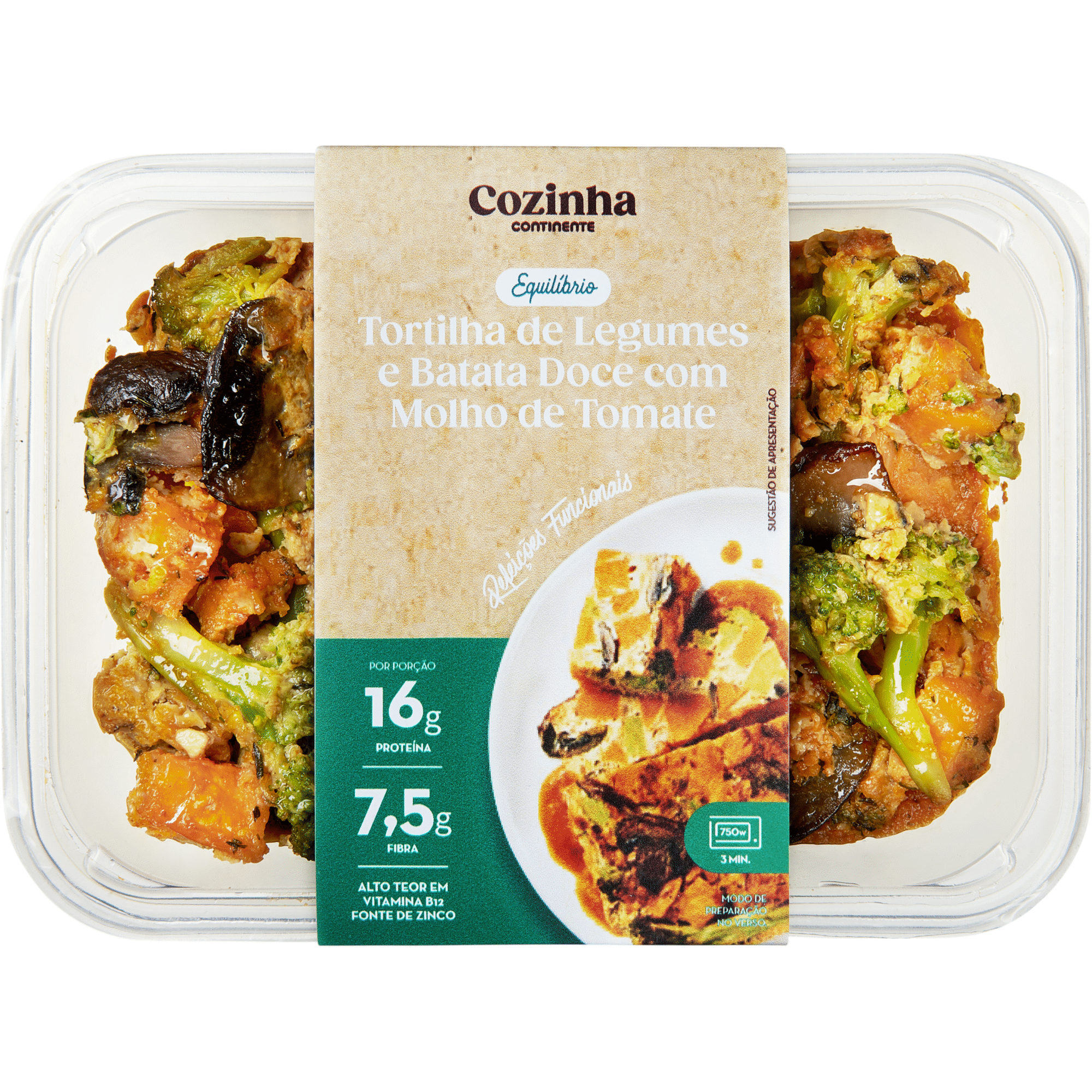 Tortilha de Legumes, Batata Doce e Molho de Tomate Cozinha Continente Equil&iacute;brio