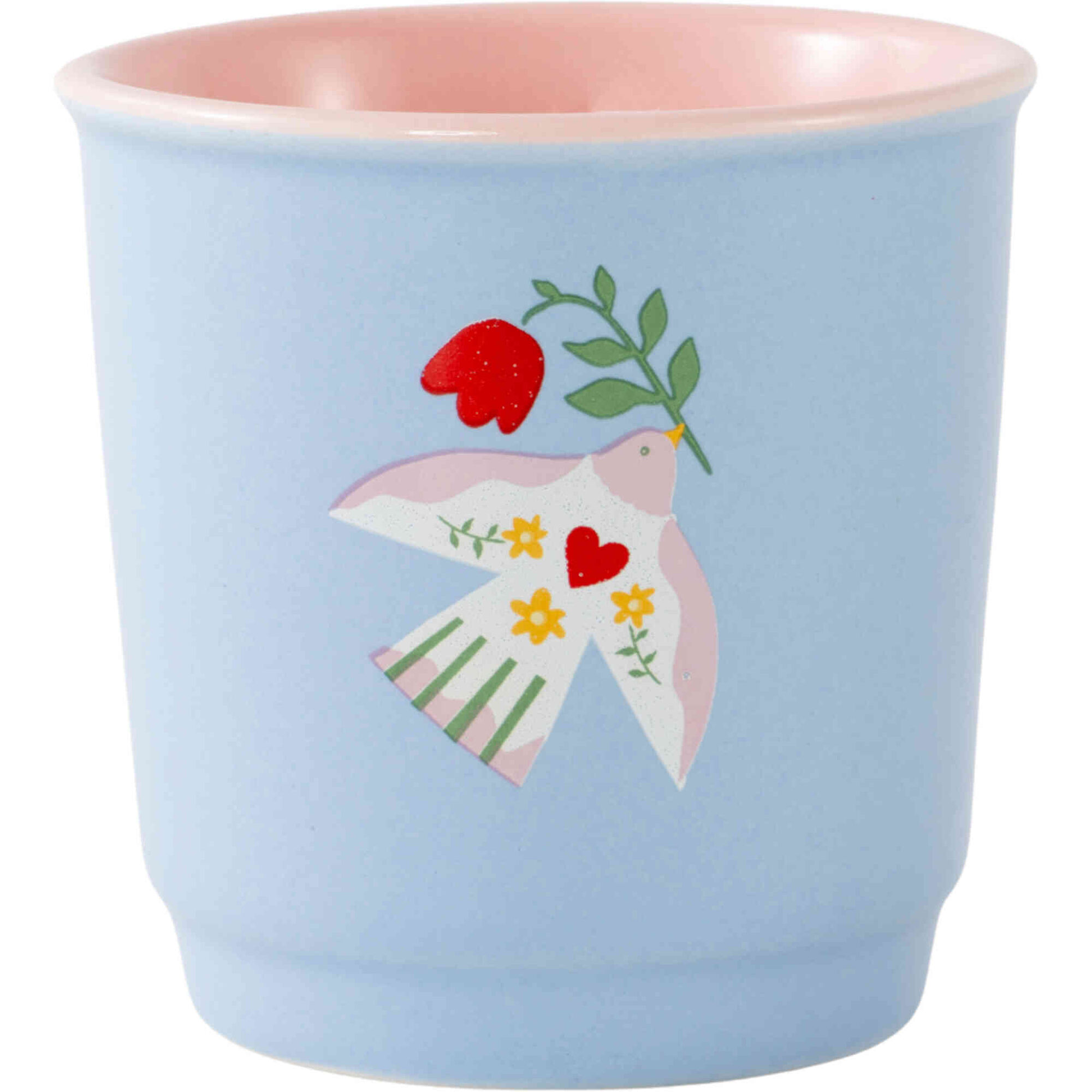 Copo Caf&eacute; 100ml Andorinha Casa em Flor Kasa