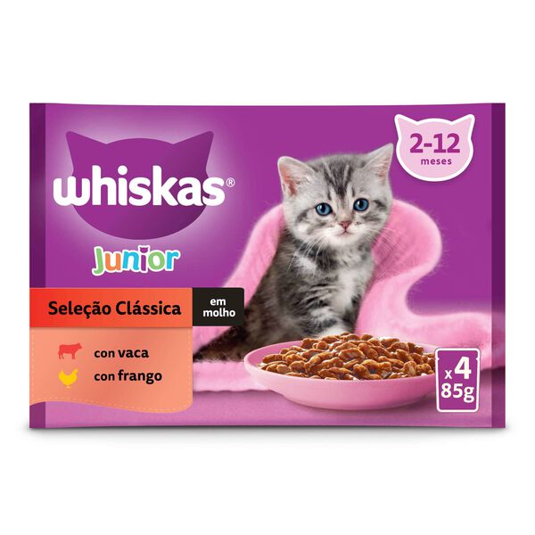 Comida Húmida para Gato Júnior  Carne Whiskas