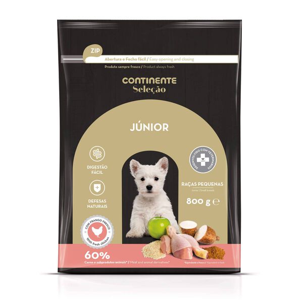 Ração para Cão Júnior Mini Frango Continente Seleção