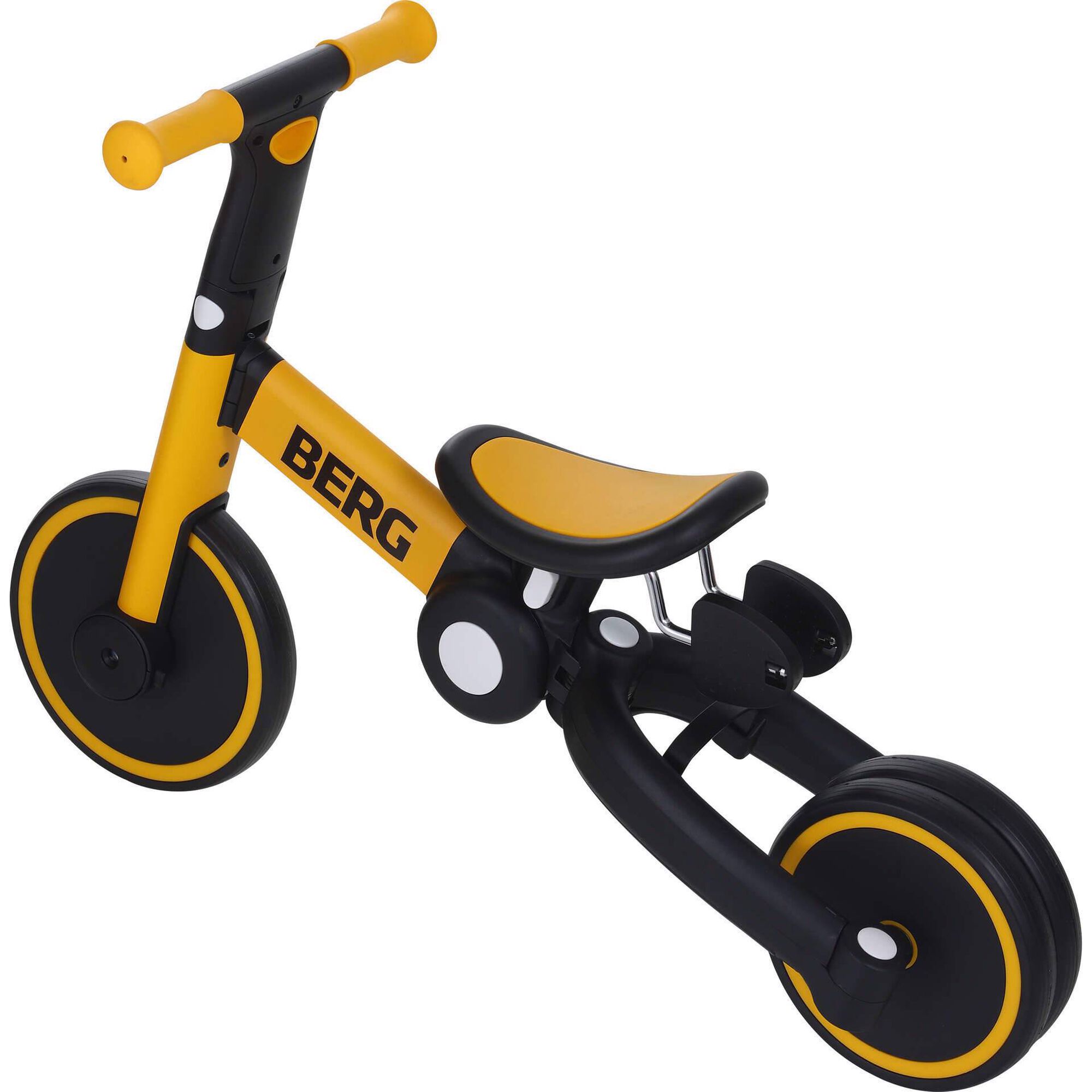 Triciclo Crian&ccedil;a 3 em 1 Preto e Amarelo Berg