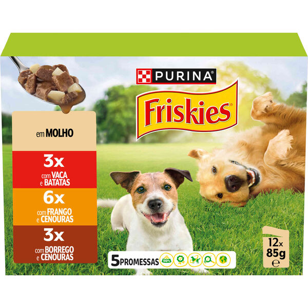 Comida Húmida para Cão Adulto Carnes em Molho Purina Friskies