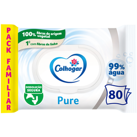 Papel Higi&eacute;nico H&uacute;mido Pure Colhogar