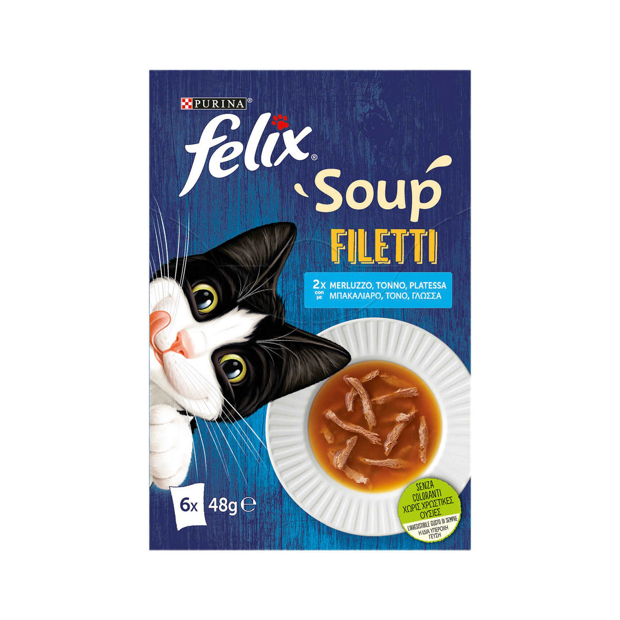 Comida Húmida para Gato Soup Filetti Seleção Peixe