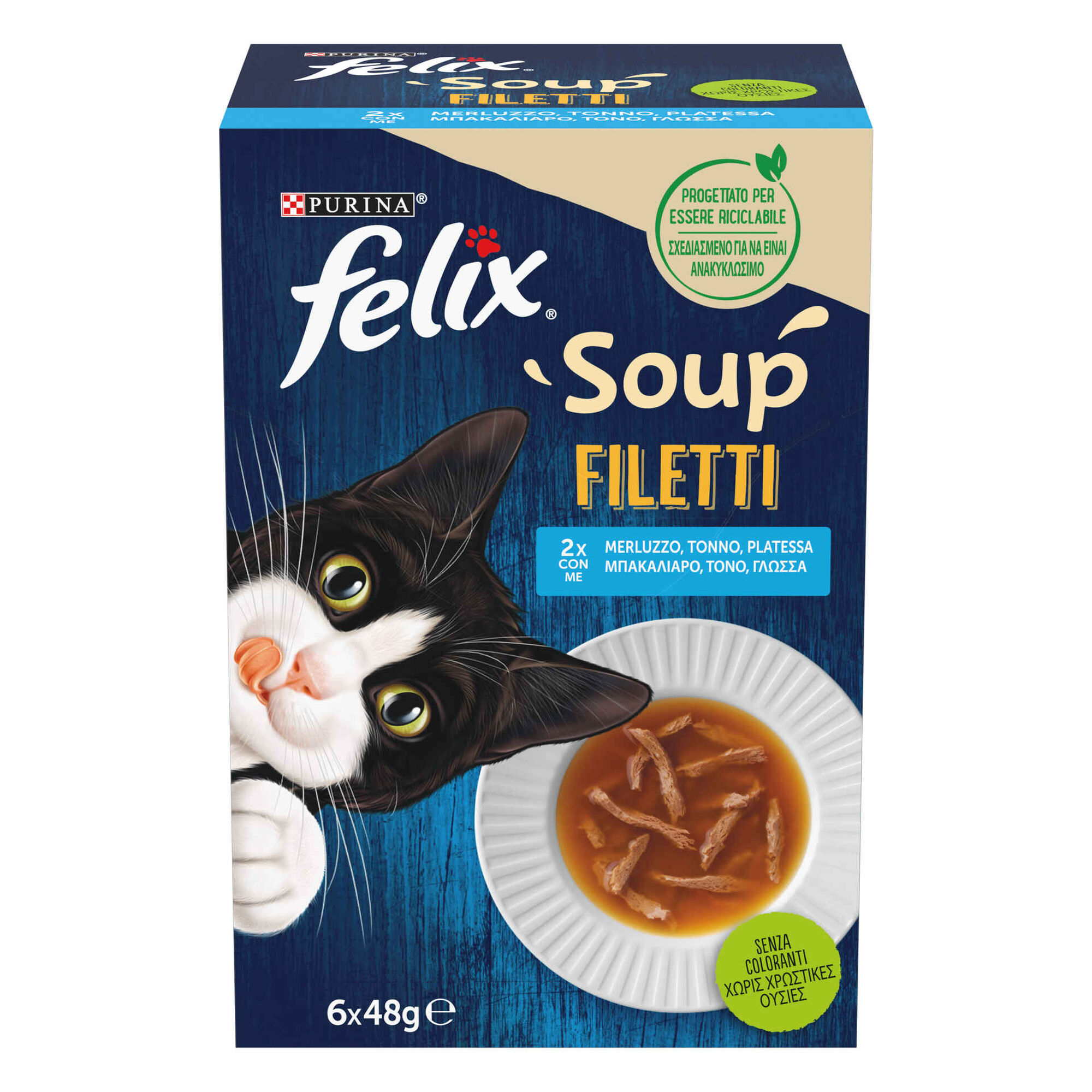 Comida Húmida para Gato Soup Filetti Seleção Peixe Comida Húmida para Gato Soup Filetti Seleção Peixe