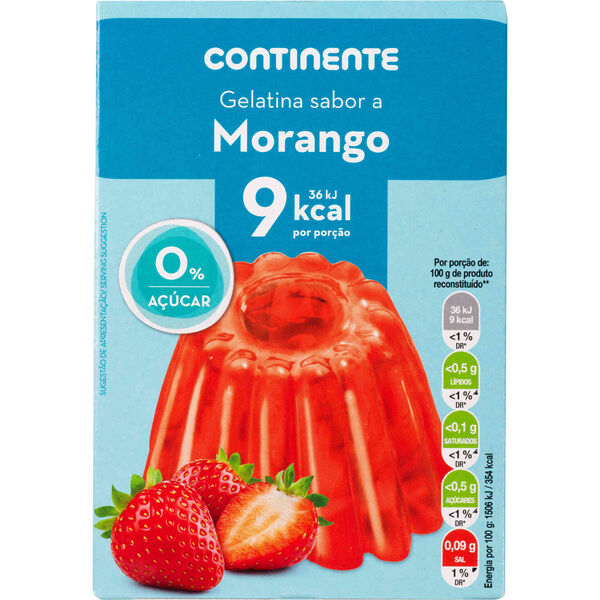 Gelatina em Pó Morango sem Açúcar Continente