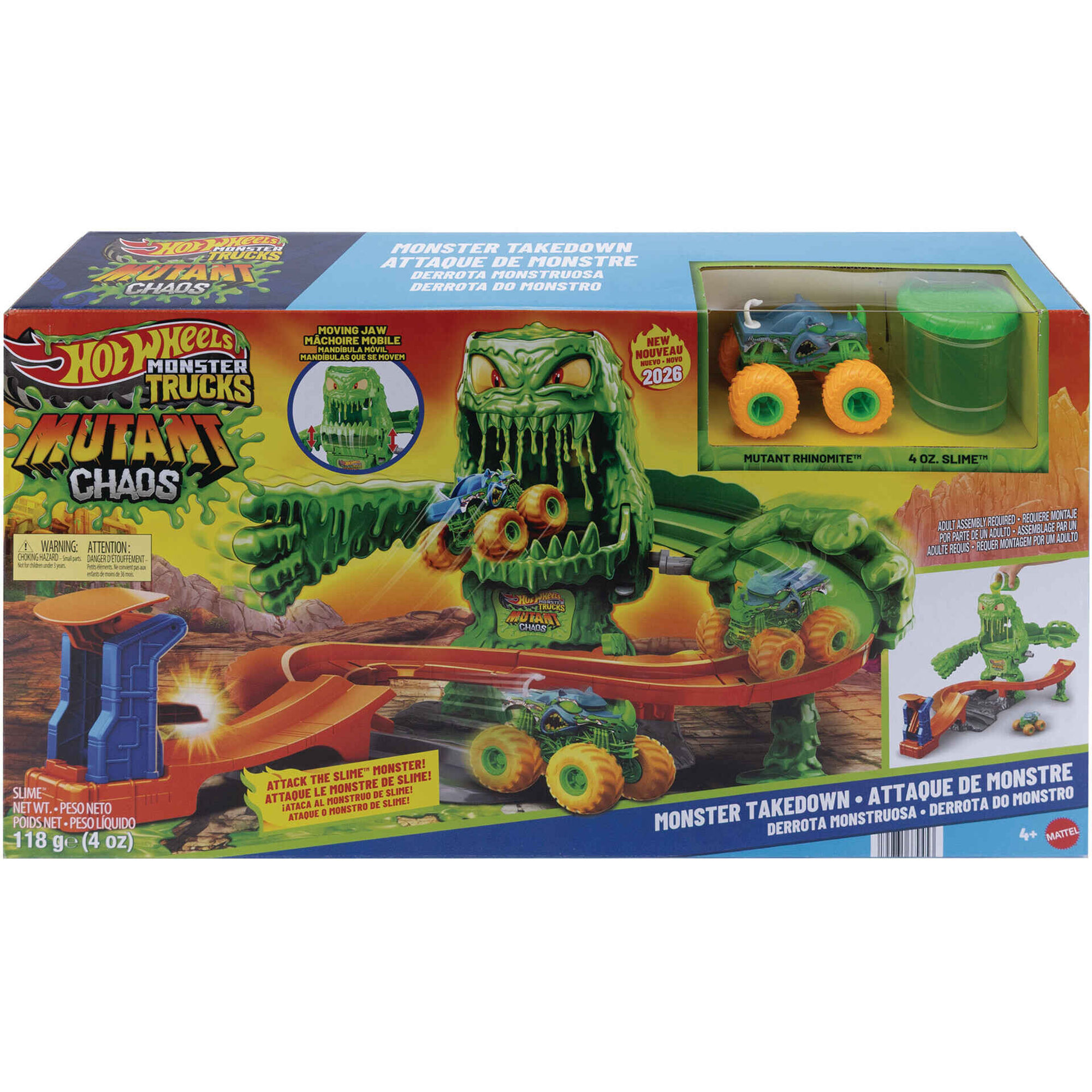 Hot Wheels - Pista Monster Trucks Mutant Chaos Derrota do Monstro