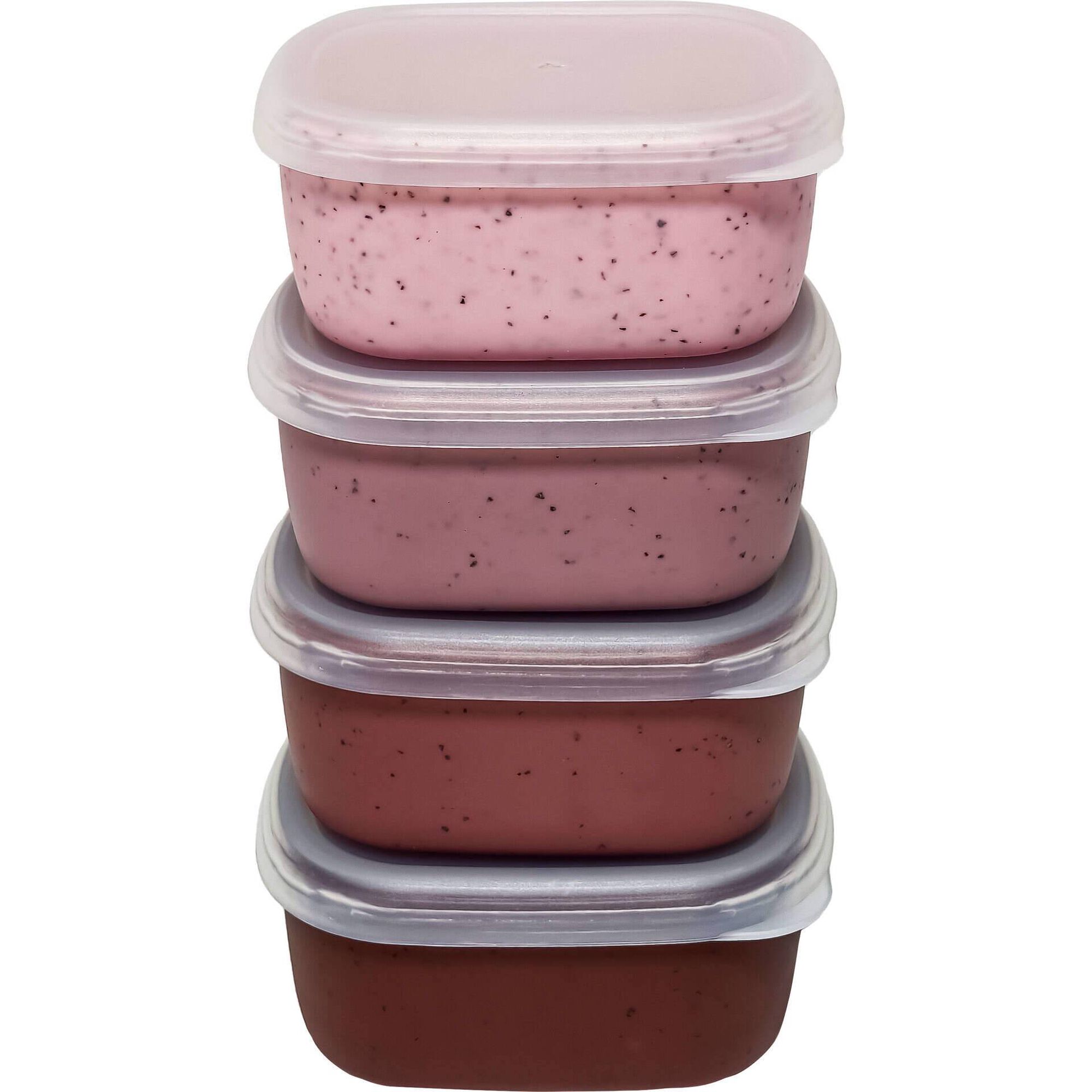 Conjunto 4 Caixas para Snacks Rosa Kasa