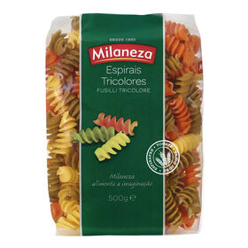 Massa Espirais Fusilli Tricolor Milaneza