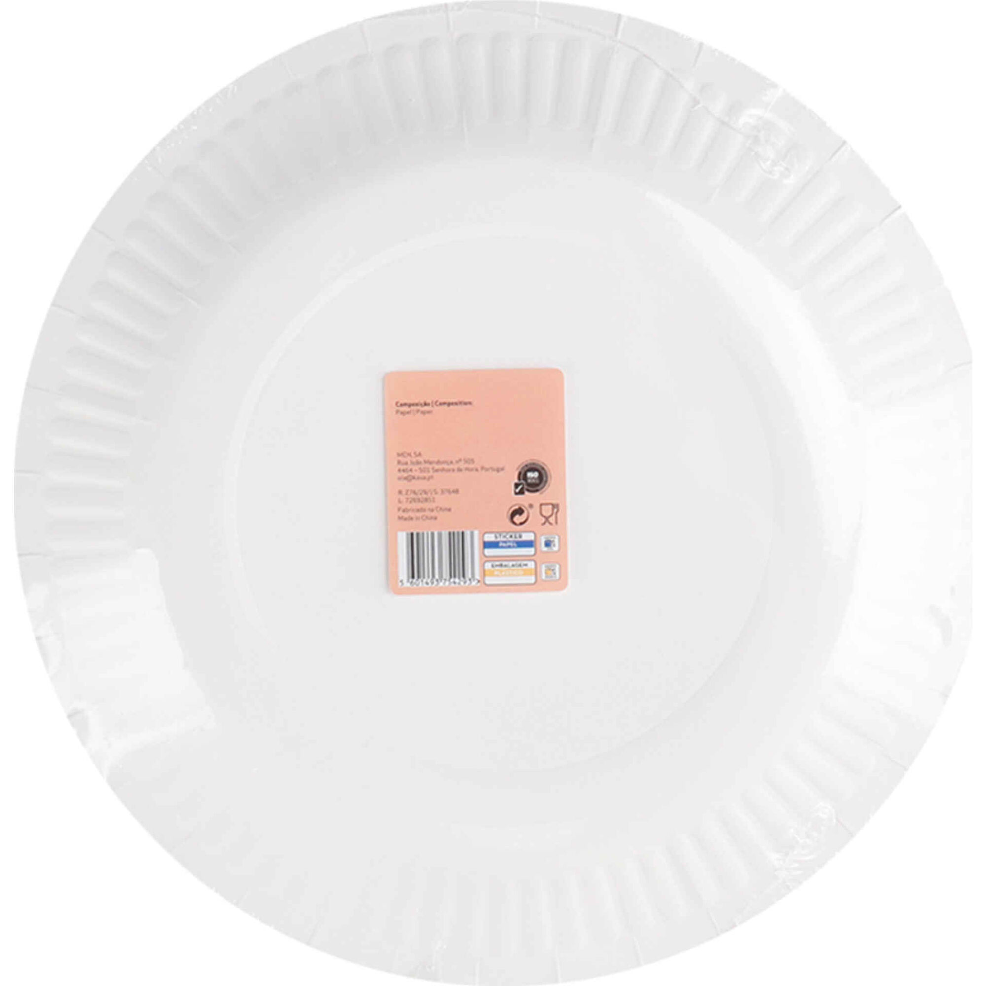 Conjunto 10 Pratos 23cm Papel Soft Rosa