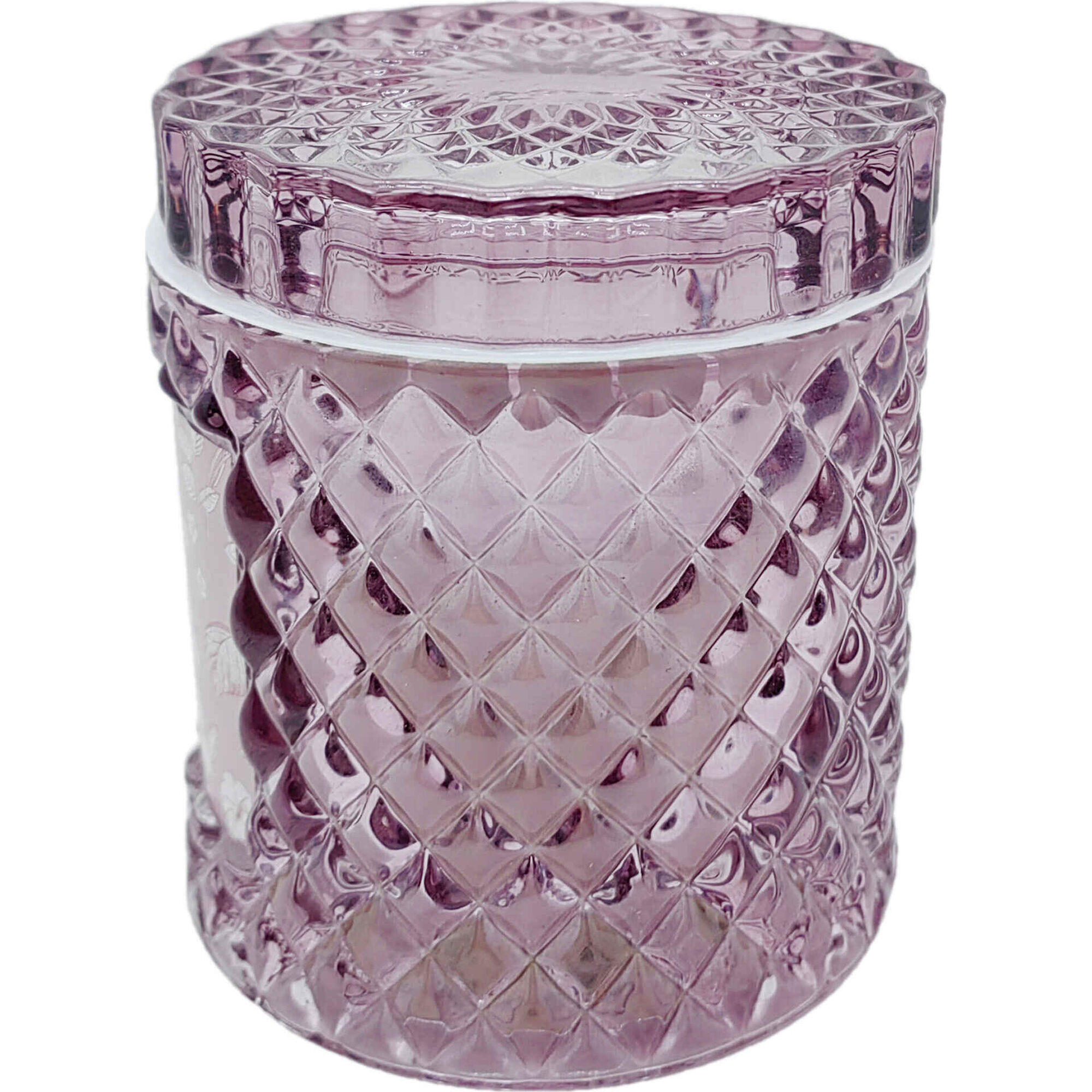 Vela em Copo Vidro com Tampa 190g Malva