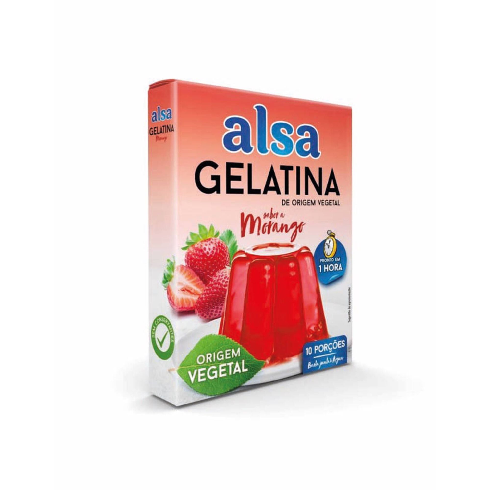Gelatina em Pó Vegetal de Morango Gelatina em Pó Vegetal de Morango