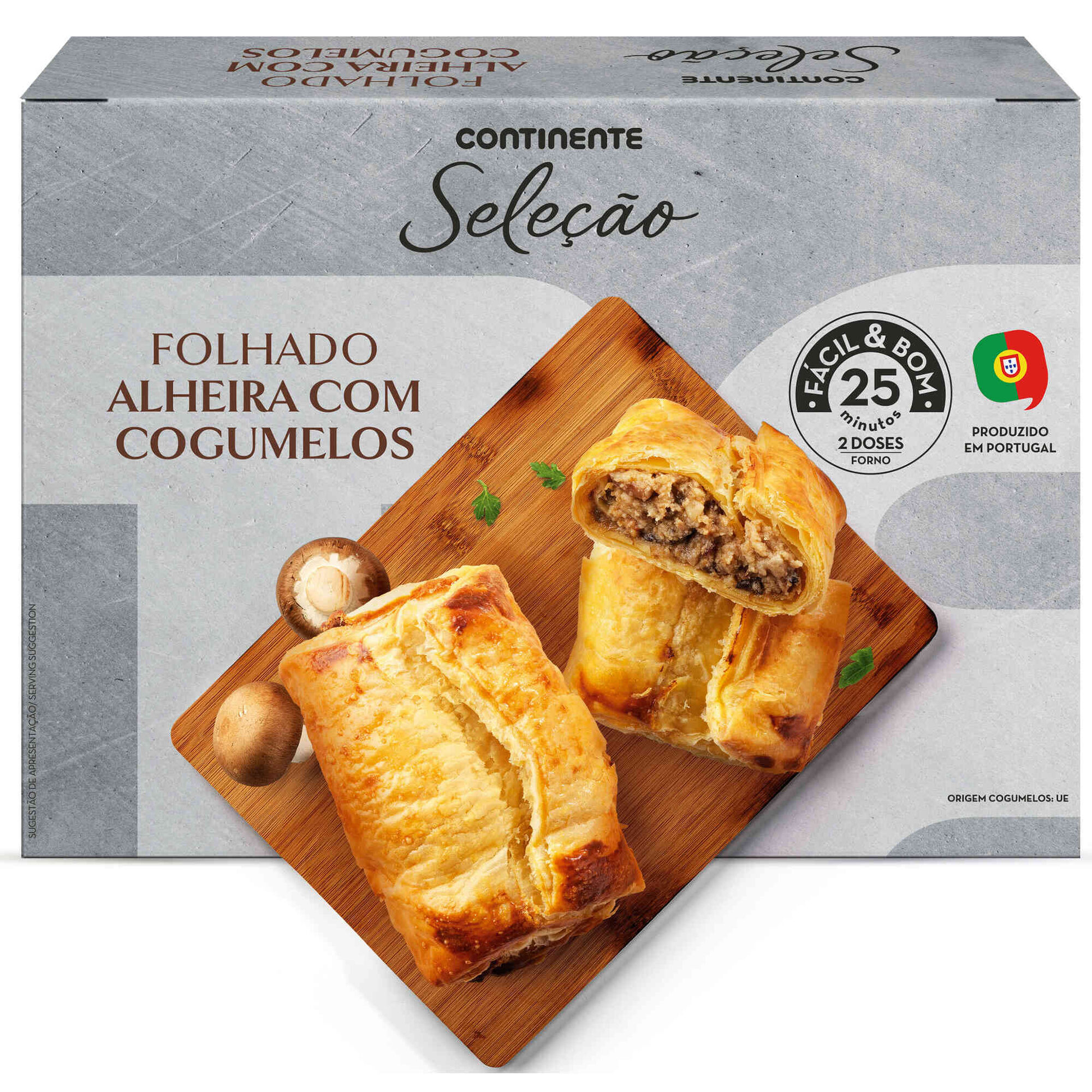 Folhados de Alheira com Cogumelos