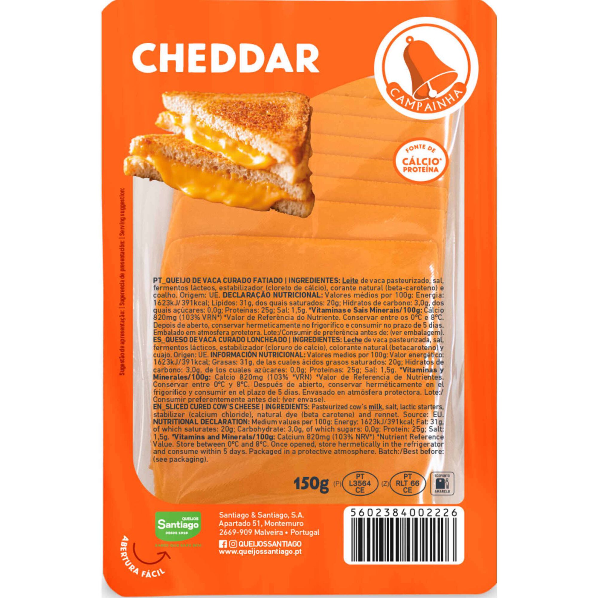 Queijo Cheddar Fatiado