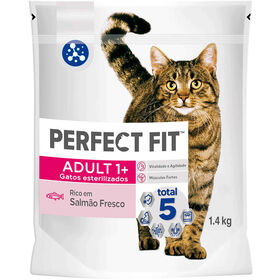 Ra&ccedil;&atilde;o para Gato Adulto Esterilizado Salm&atilde;o Perfect Fit