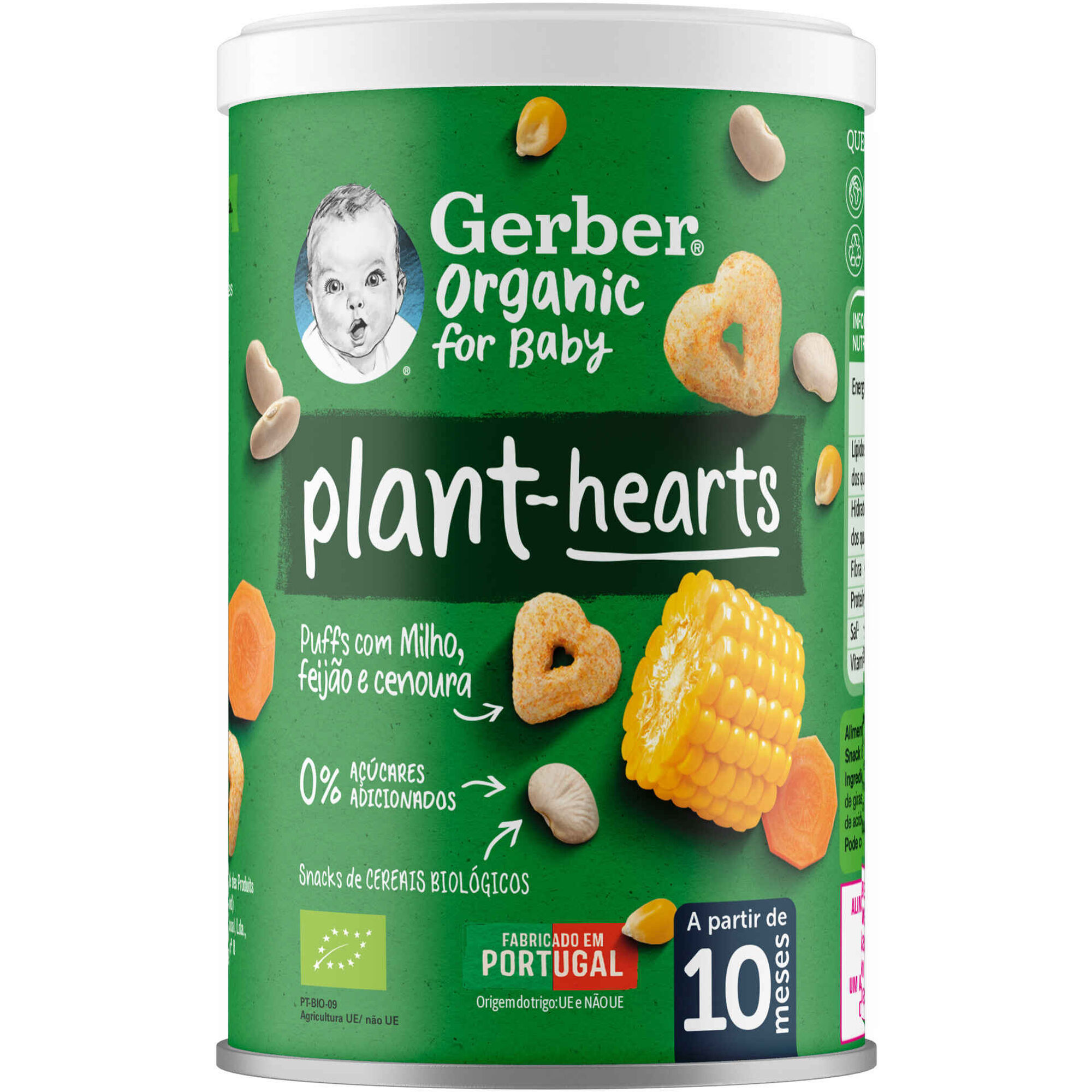 Snack para Bebé Milho, Feijão e Cenoura +10M