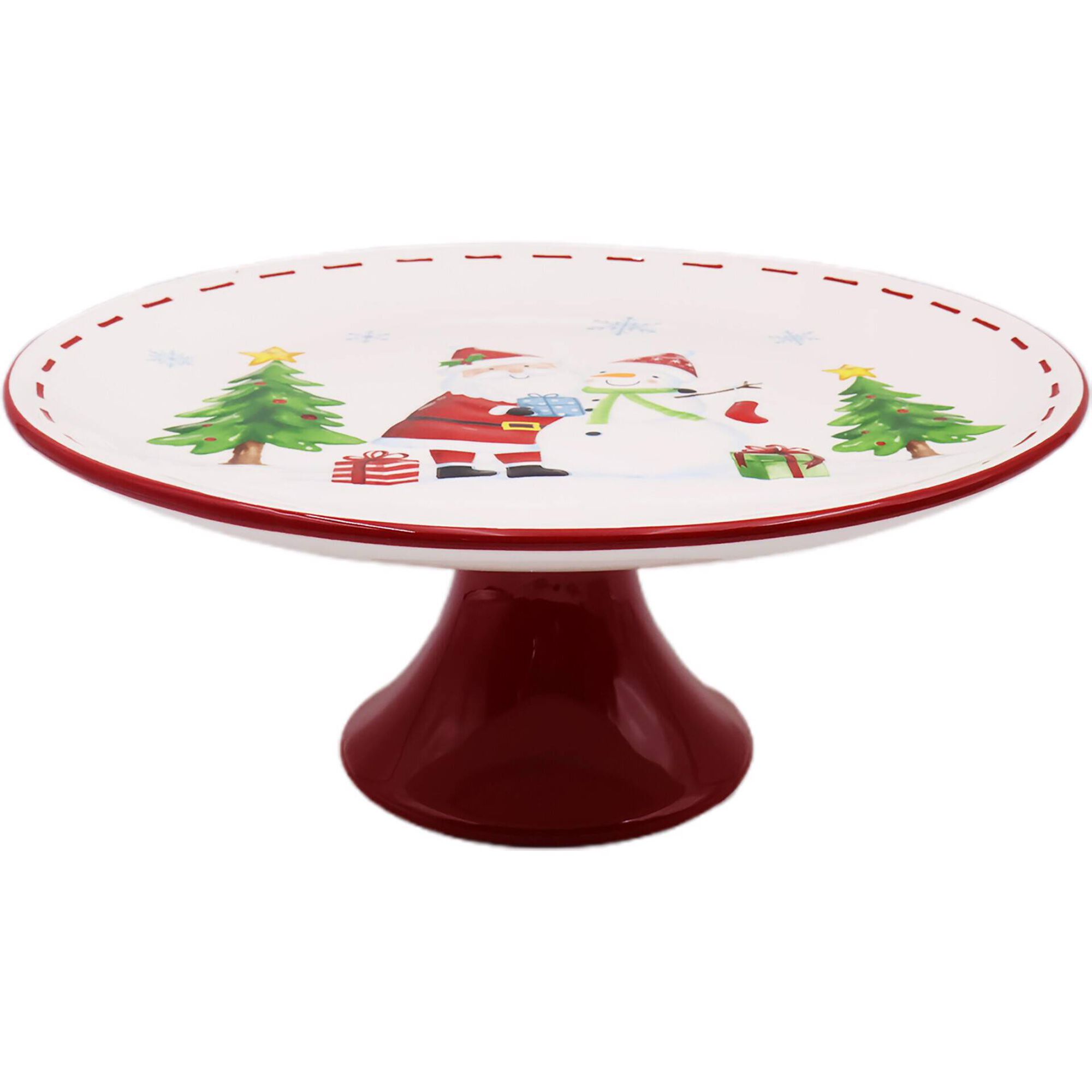 Prato para Bolo com P&eacute; Pai Natal Kasa