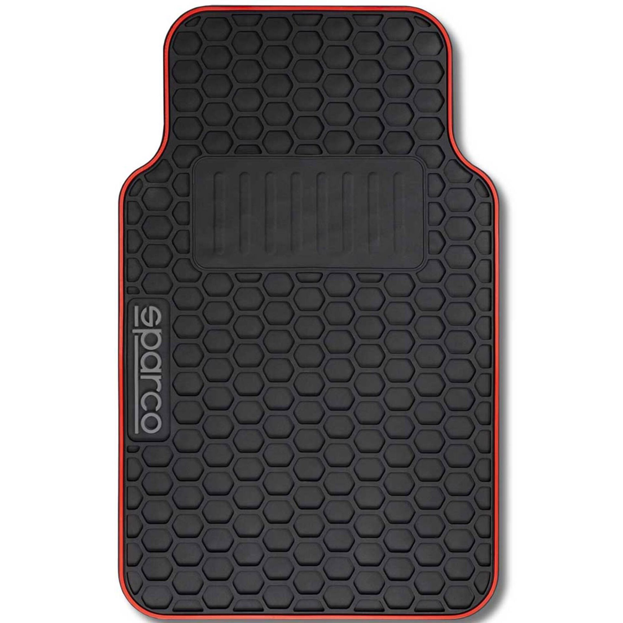 Conjunto 4 Tapetes Borracha Preto/Vermelho Conjunto 4 Tapetes Borracha Preto/Vermelho