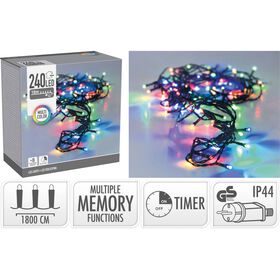 Conjunto 240 Luzes Led Coloridas 8 Fun&ccedil;&otilde;es