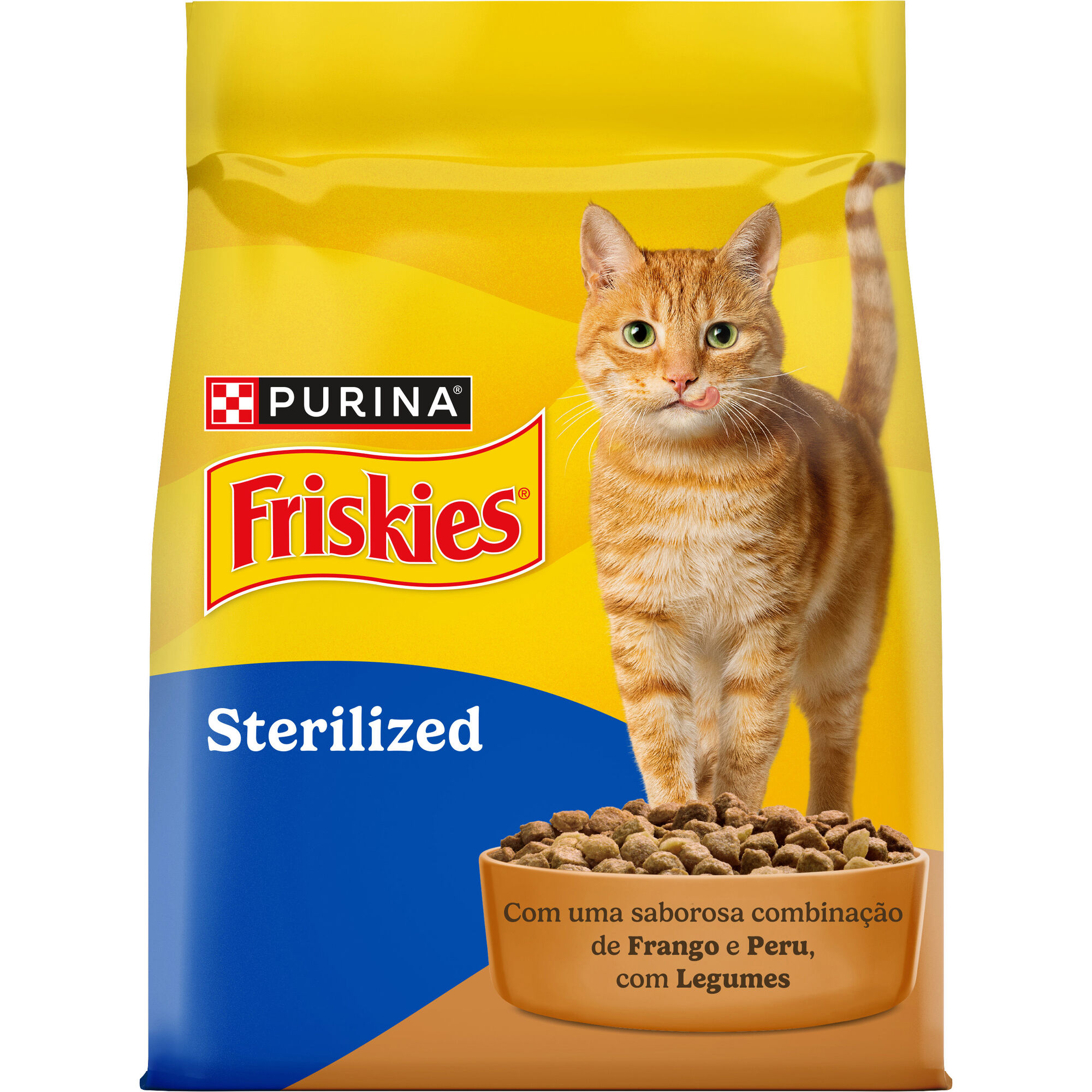Ra&ccedil;&atilde;o para Gato Adulto Esterilizado Peru e Legumes Purina Friskies