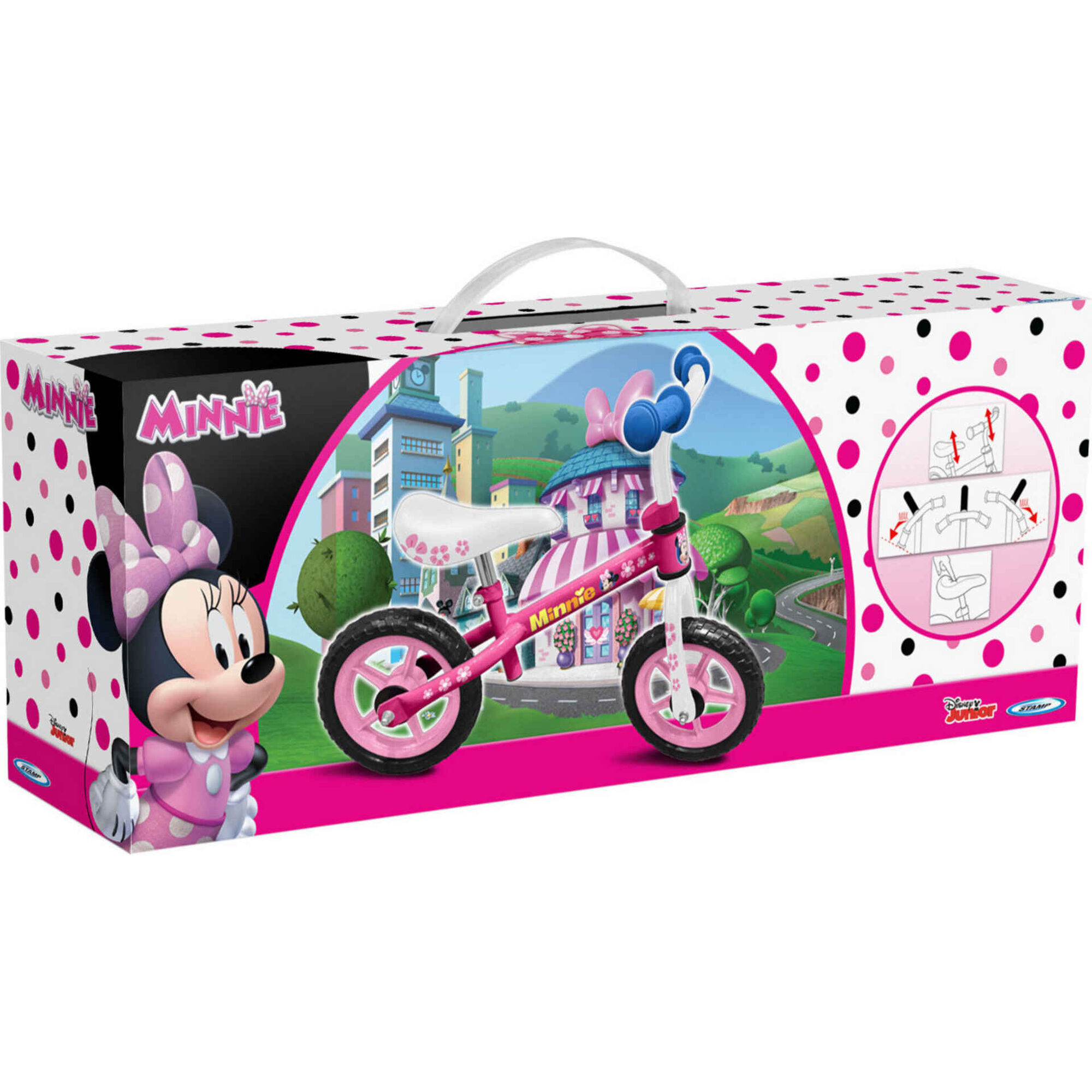 Bicicleta de Aprendizagem Roda 10'' Rosa Minnie Mouse