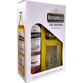 Whisky Scotch Bushmills com 2 Copos