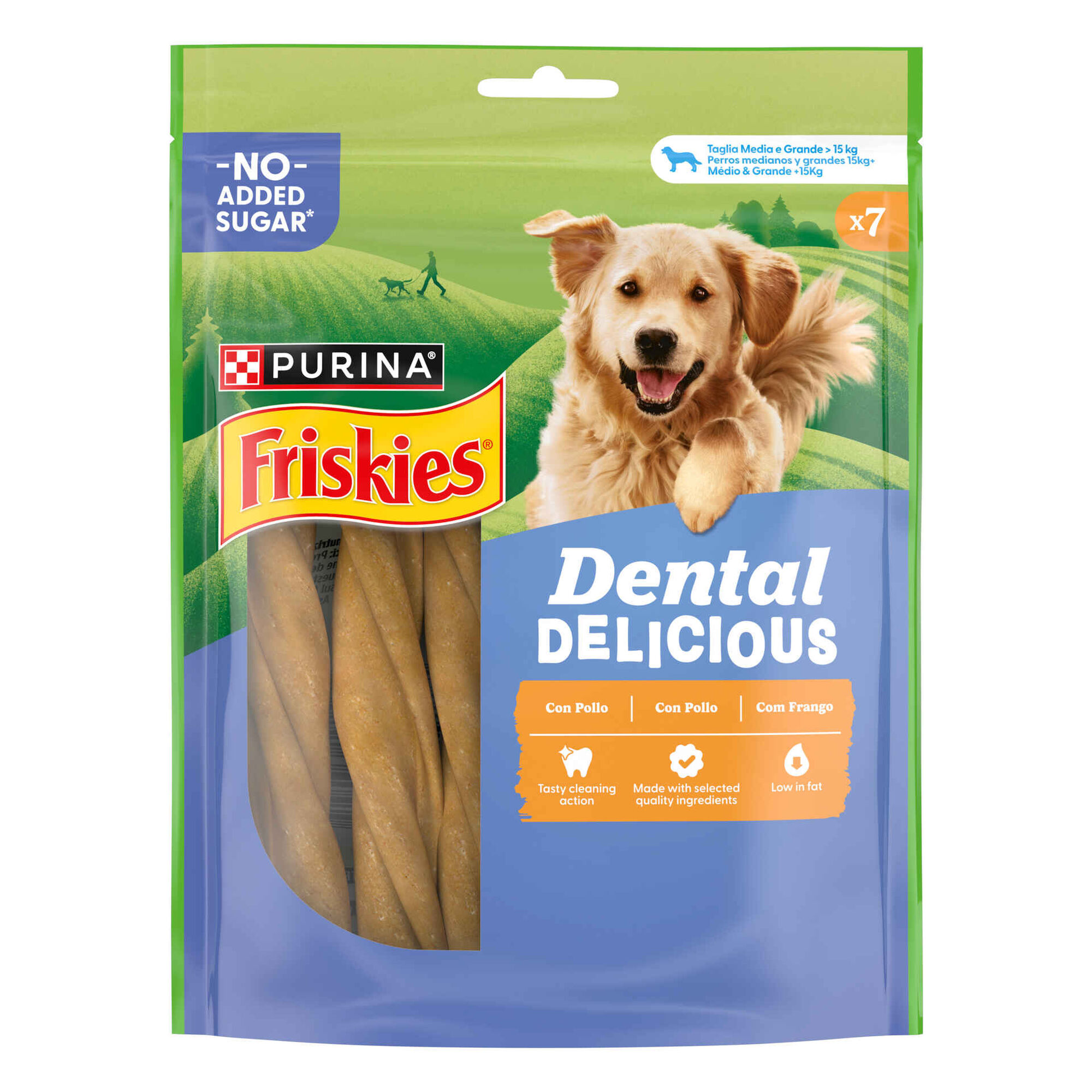 Snack para C&atilde;o Adulto Mini Dental Delicious Frango